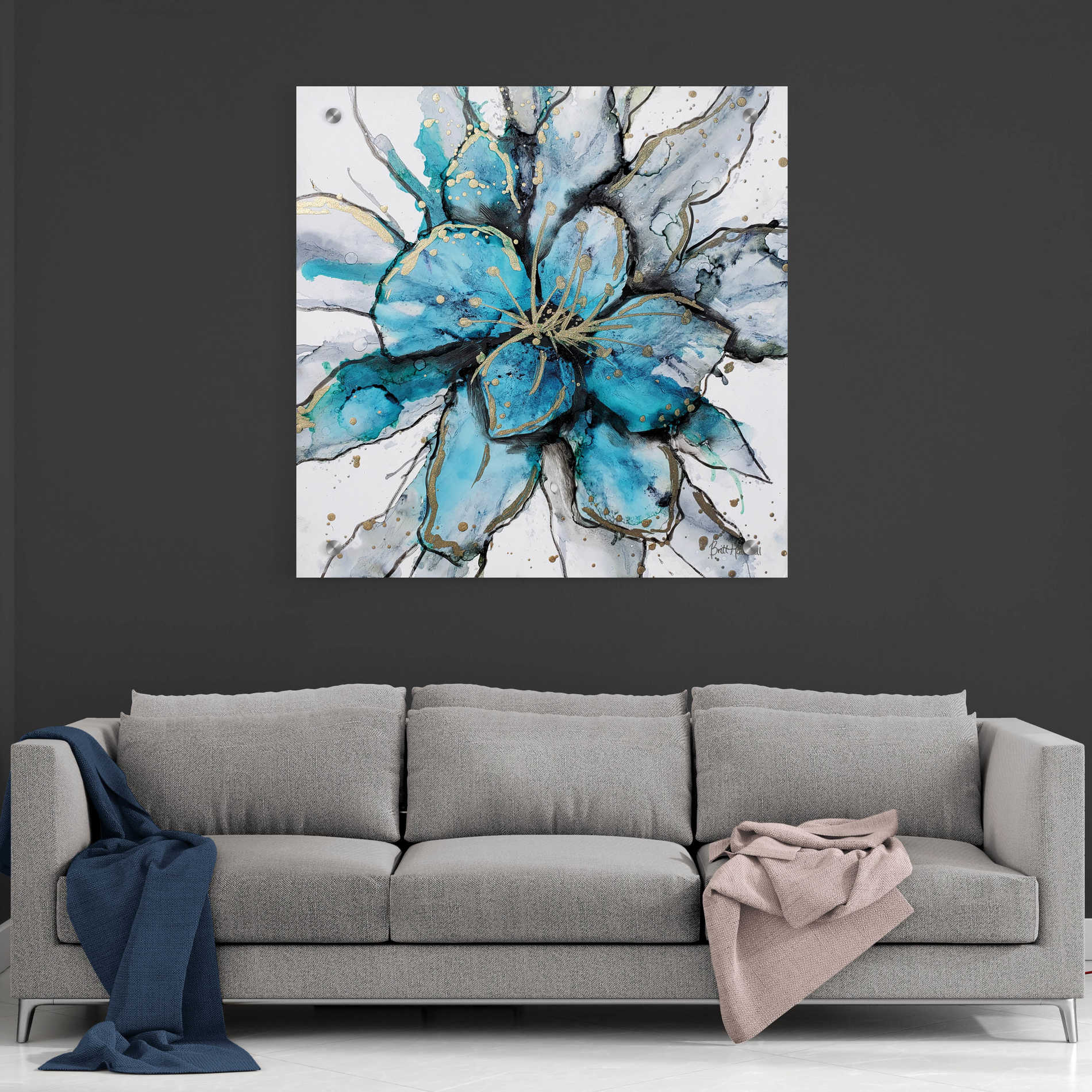 Epic Art 'Blooming 2' by Britt Hallowell, Acrylic Glass Wall Art,36x36