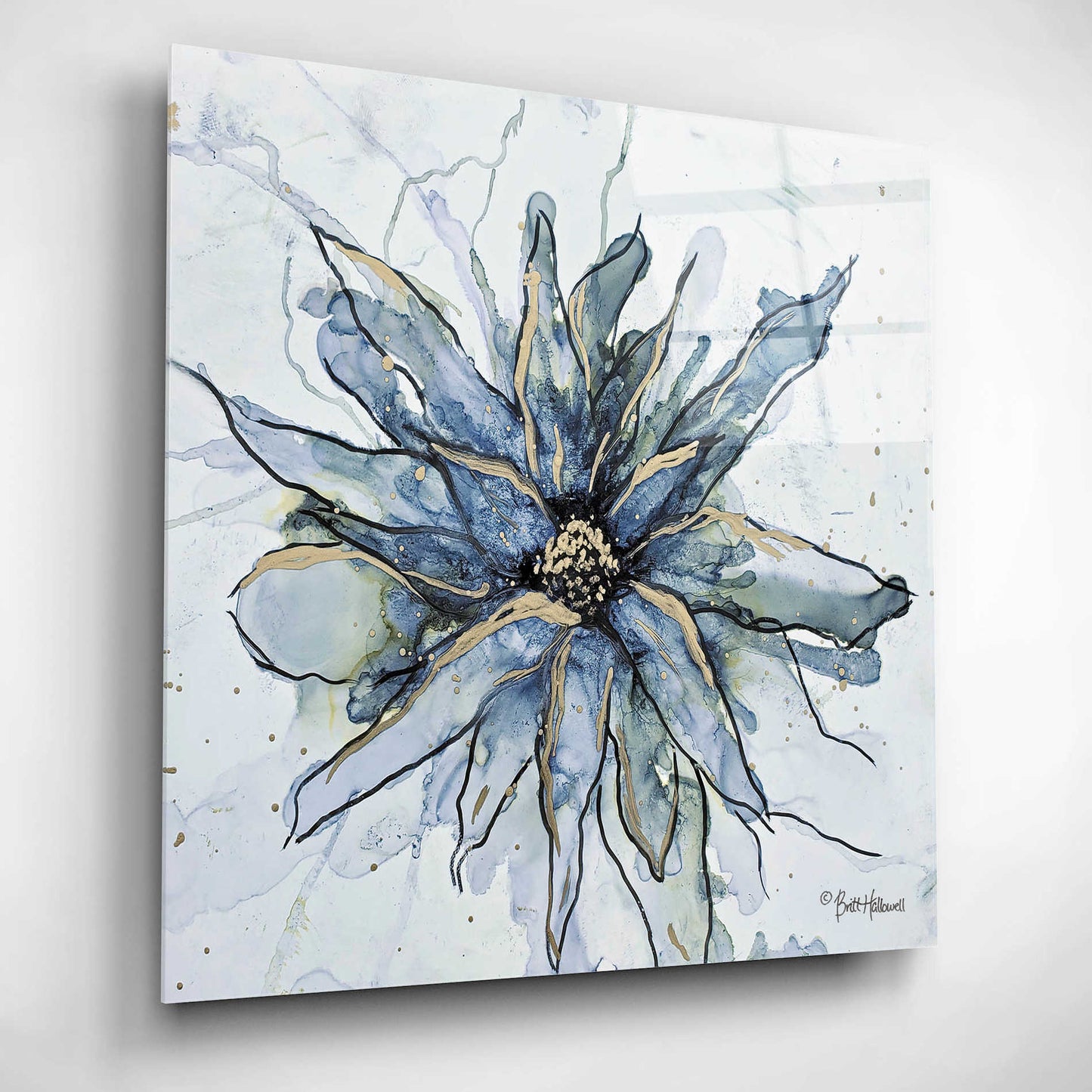 Epic Art 'Blooming 1' by Britt Hallowell, Acrylic Glass Wall Art,12x12