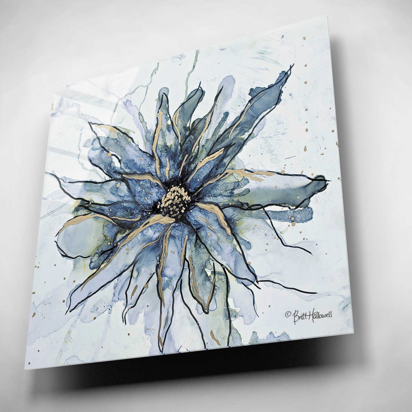 Epic Art 'Blooming 1' by Britt Hallowell, Acrylic Glass Wall Art,12x12