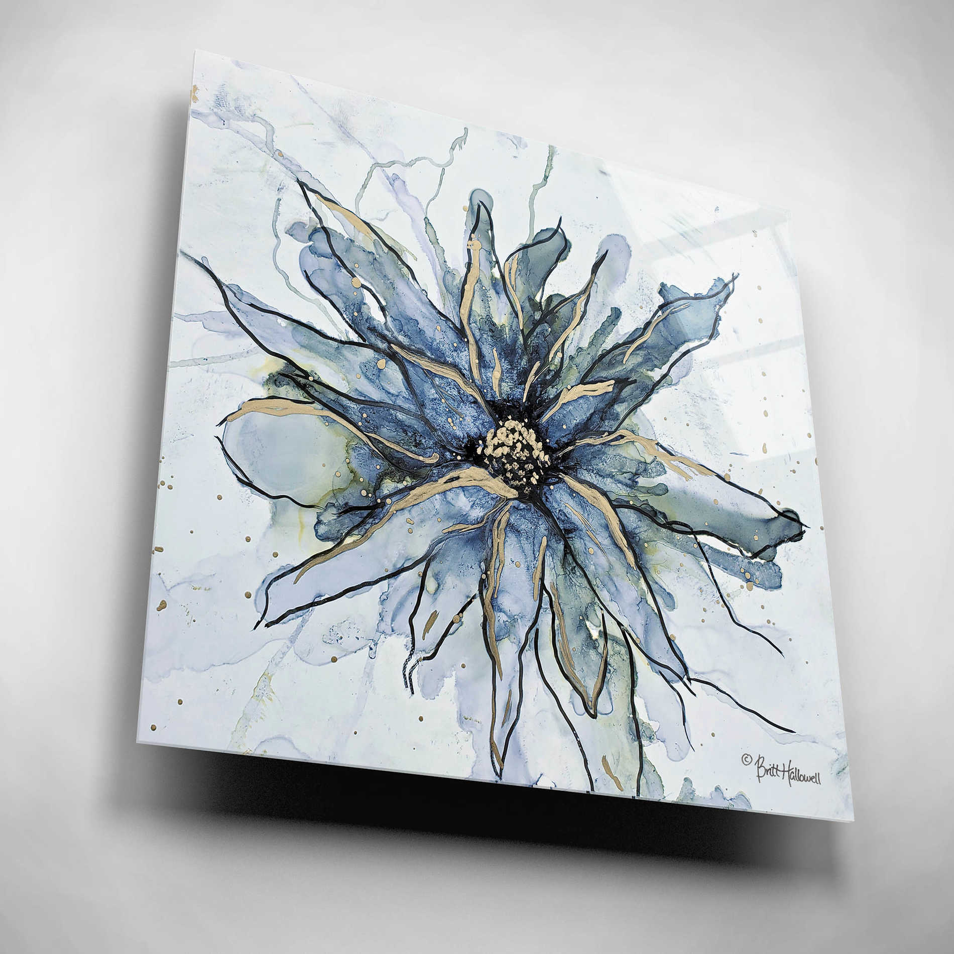 Epic Art 'Blooming 1' by Britt Hallowell, Acrylic Glass Wall Art,12x12