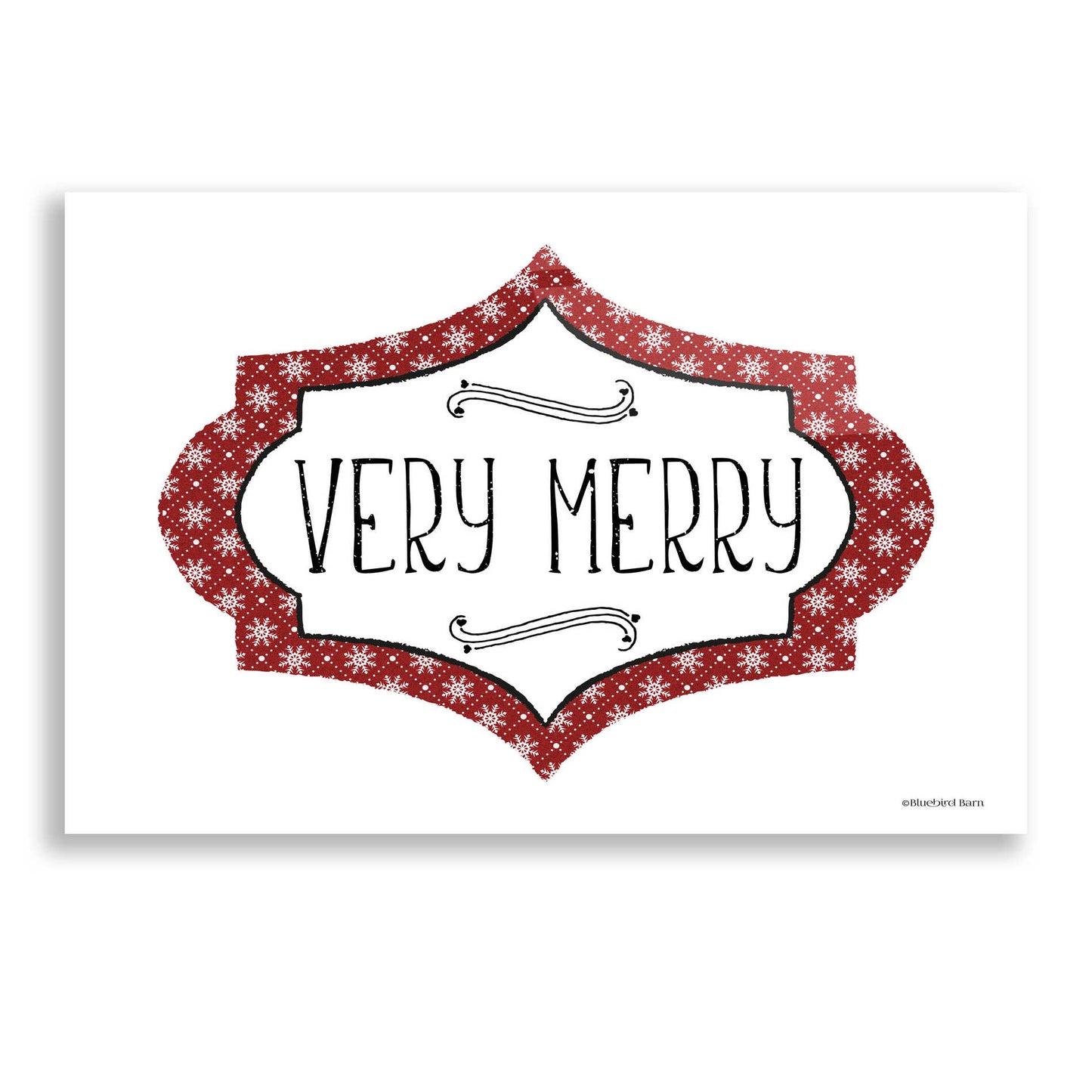 Epic Art 'Very Merry' by Bluebird Barn, Acrylic Glass Wall Art,24x16