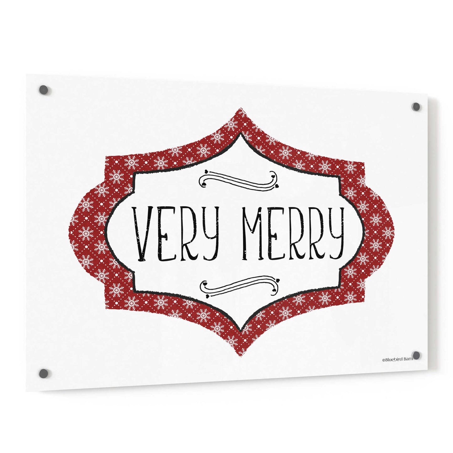 Epic Art 'Very Merry' by Bluebird Barn, Acrylic Glass Wall Art,36x24