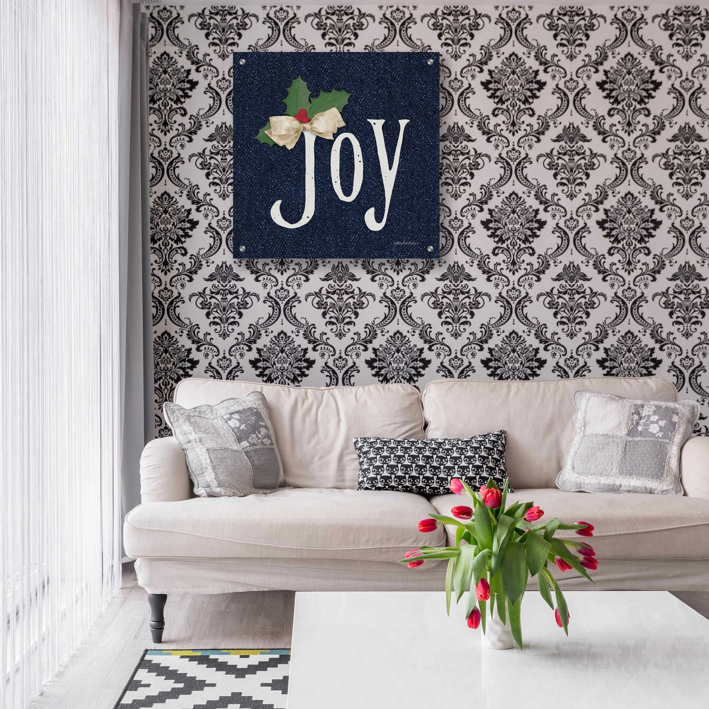 Epic Art 'Joy' by Bluebird Barn, Acrylic Glass Wall Art,24x24