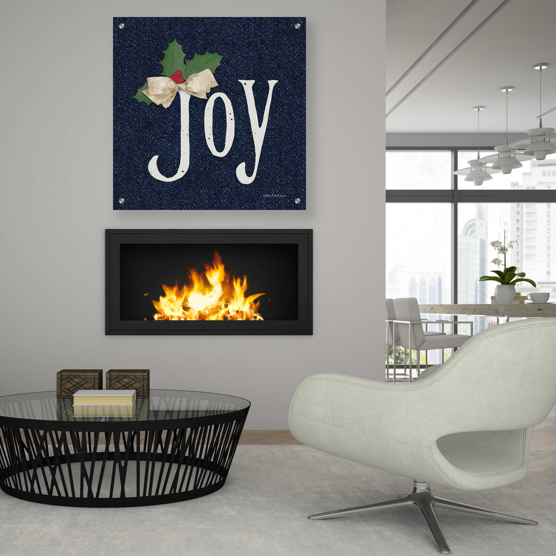 Epic Art 'Joy' by Bluebird Barn, Acrylic Glass Wall Art,36x36