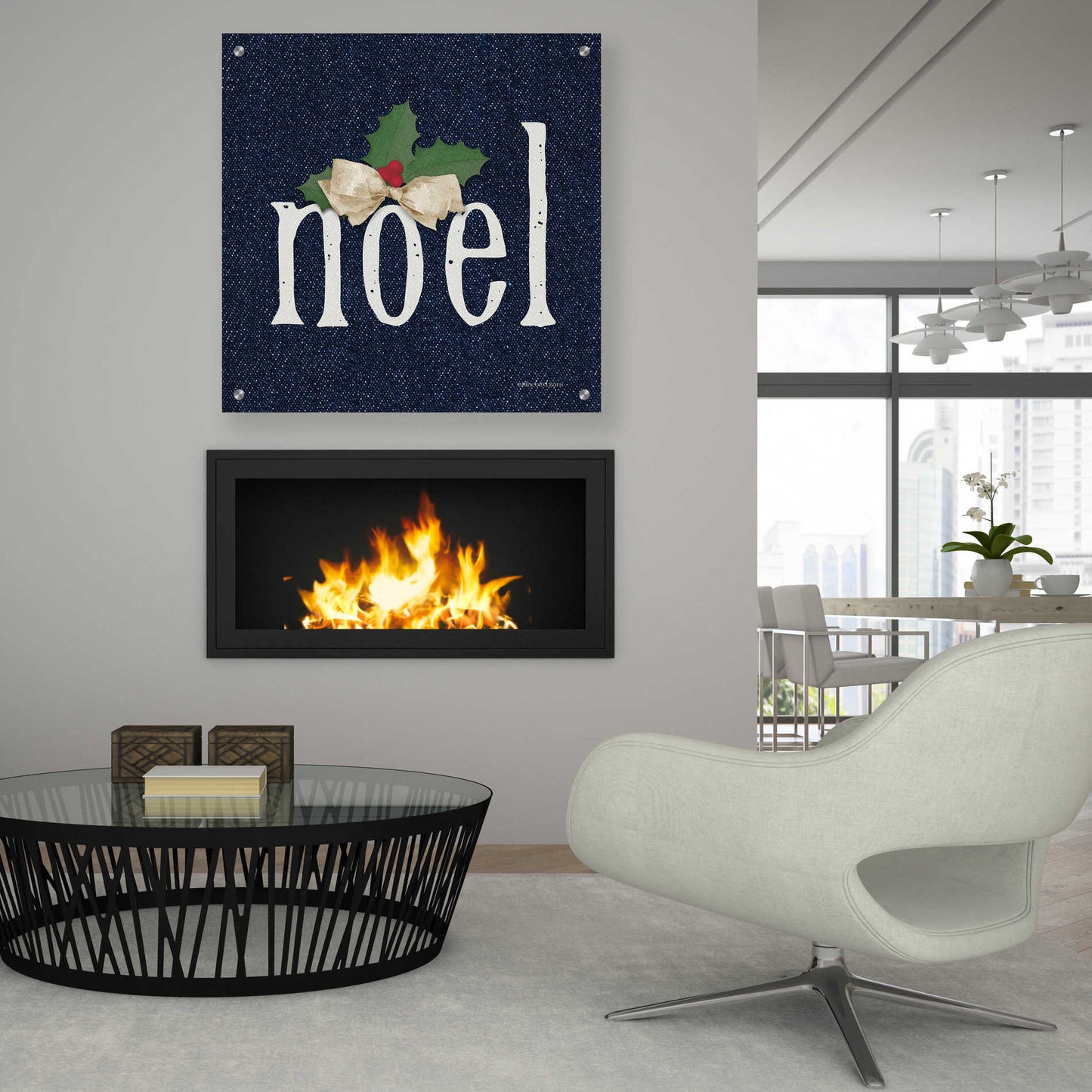 Epic Art 'Noel' by Bluebird Barn, Acrylic Glass Wall Art,36x36