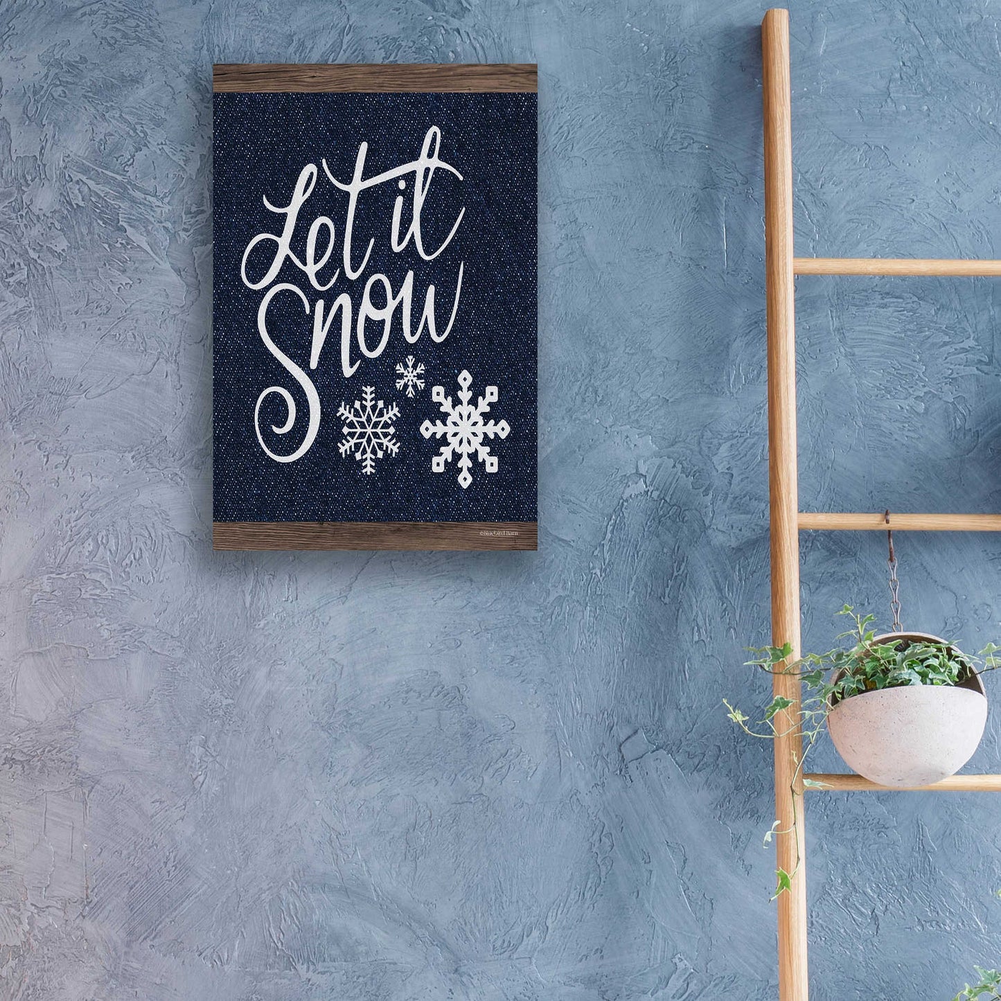 Epic Art 'Let It Snow' by Bluebird Barn, Acrylic Glass Wall Art,16x24