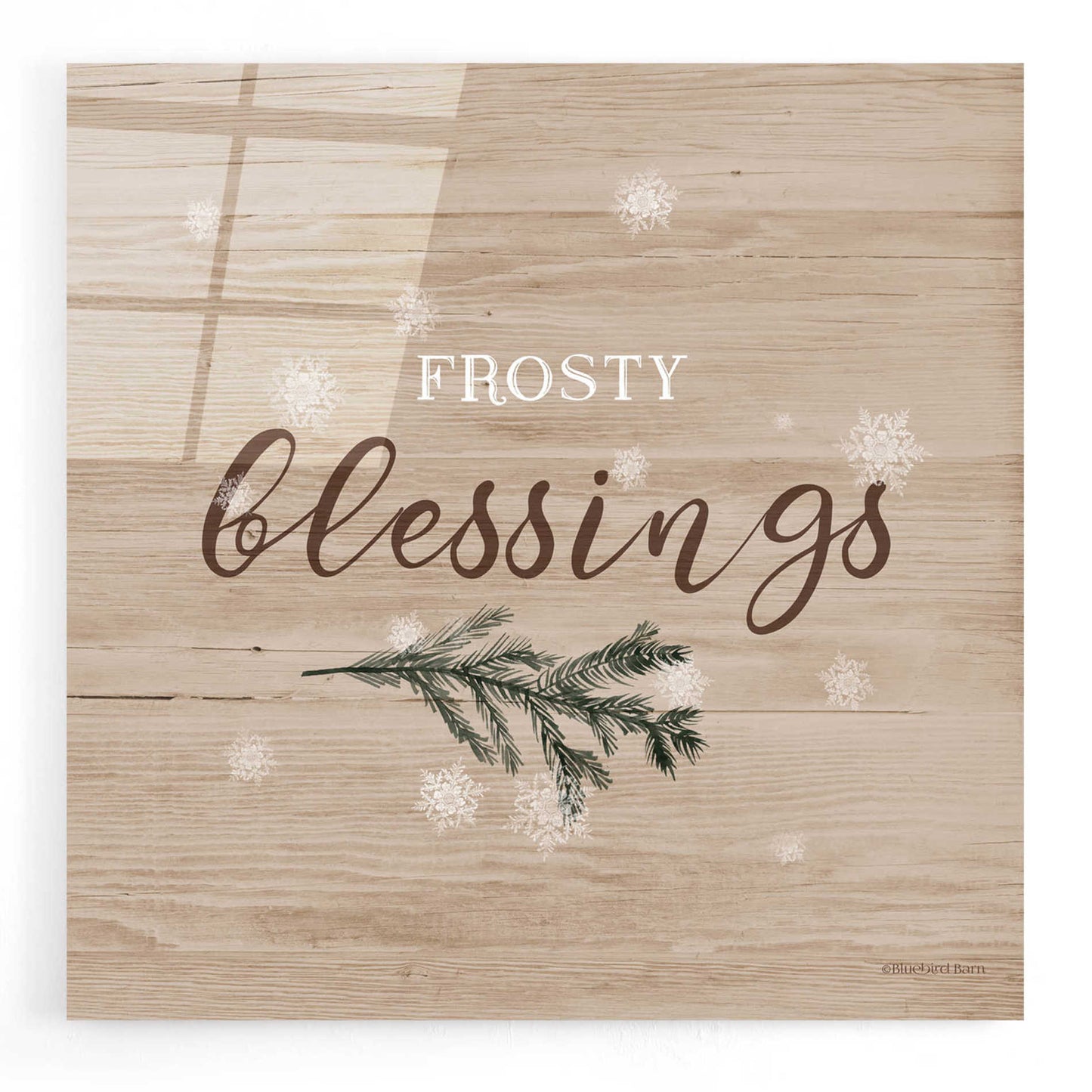 Epic Art 'Frosty Blessings I' by Bluebird Barn, Acrylic Glass Wall Art