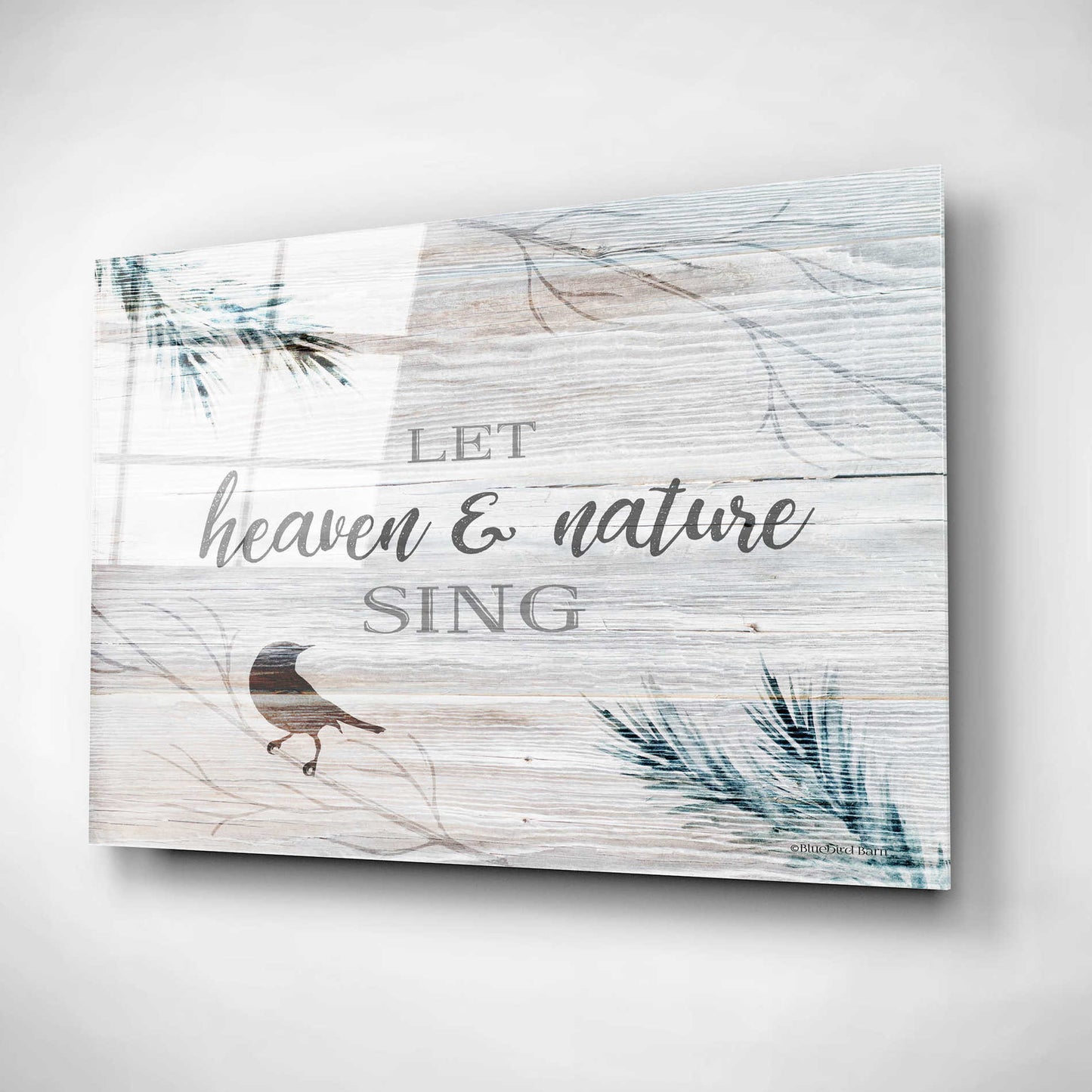 Epic Art 'Let Heaven & Nature Sing' by Bluebird Barn, Acrylic Glass Wall Art,24x16