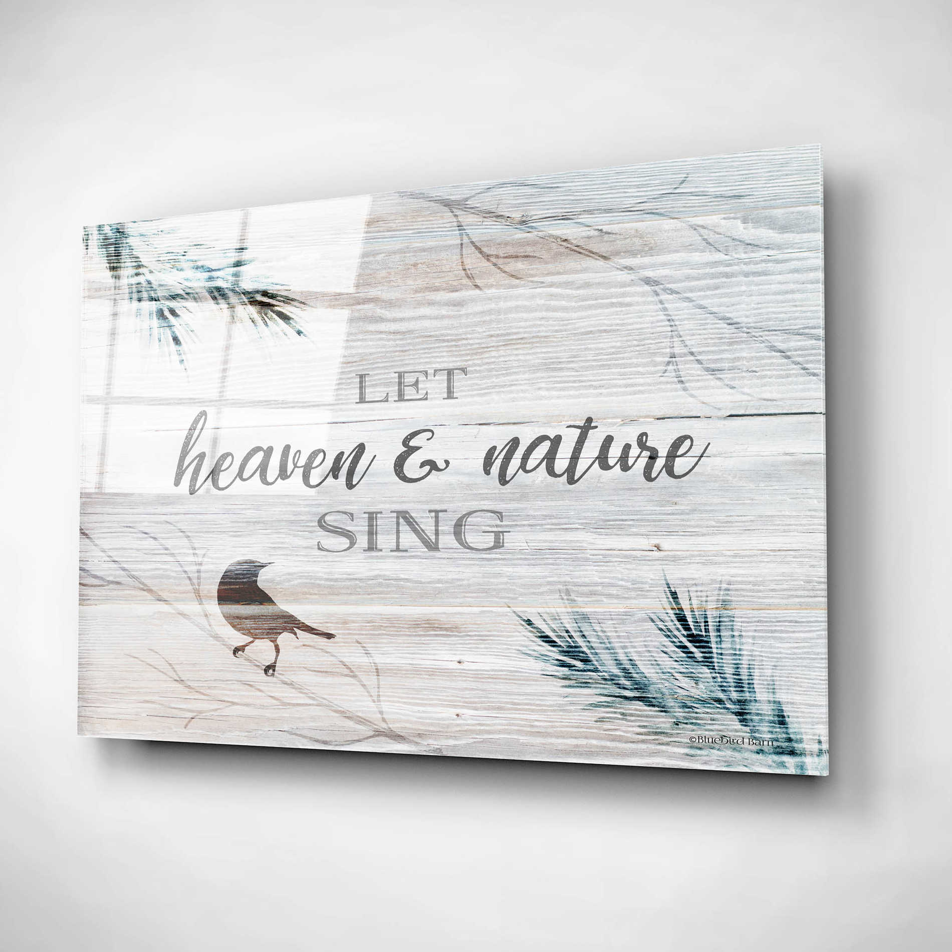 Epic Art 'Let Heaven & Nature Sing' by Bluebird Barn, Acrylic Glass Wall Art,24x16