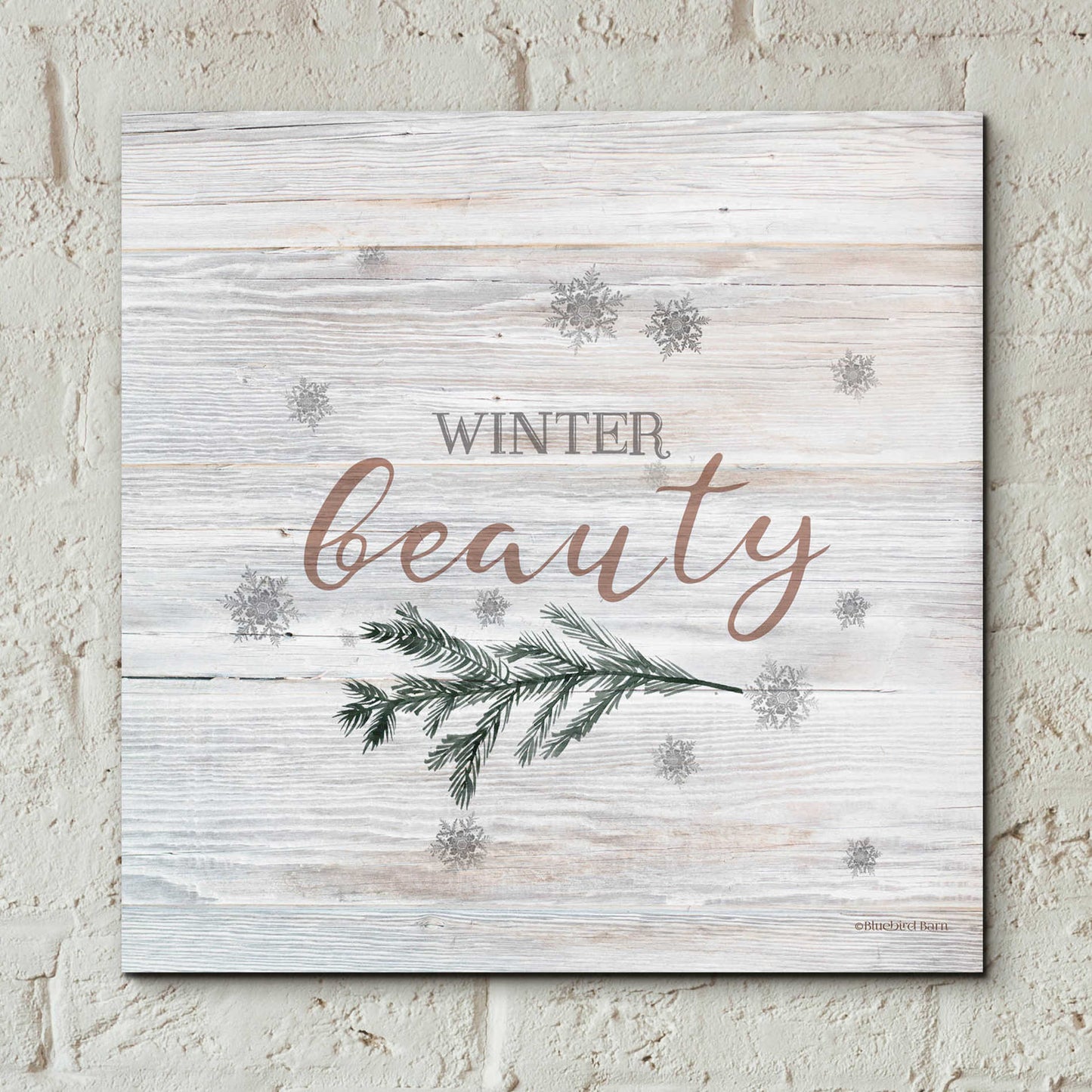 Epic Art 'Winter Beauty II' by Bluebird Barn, Acrylic Glass Wall Art,12x12