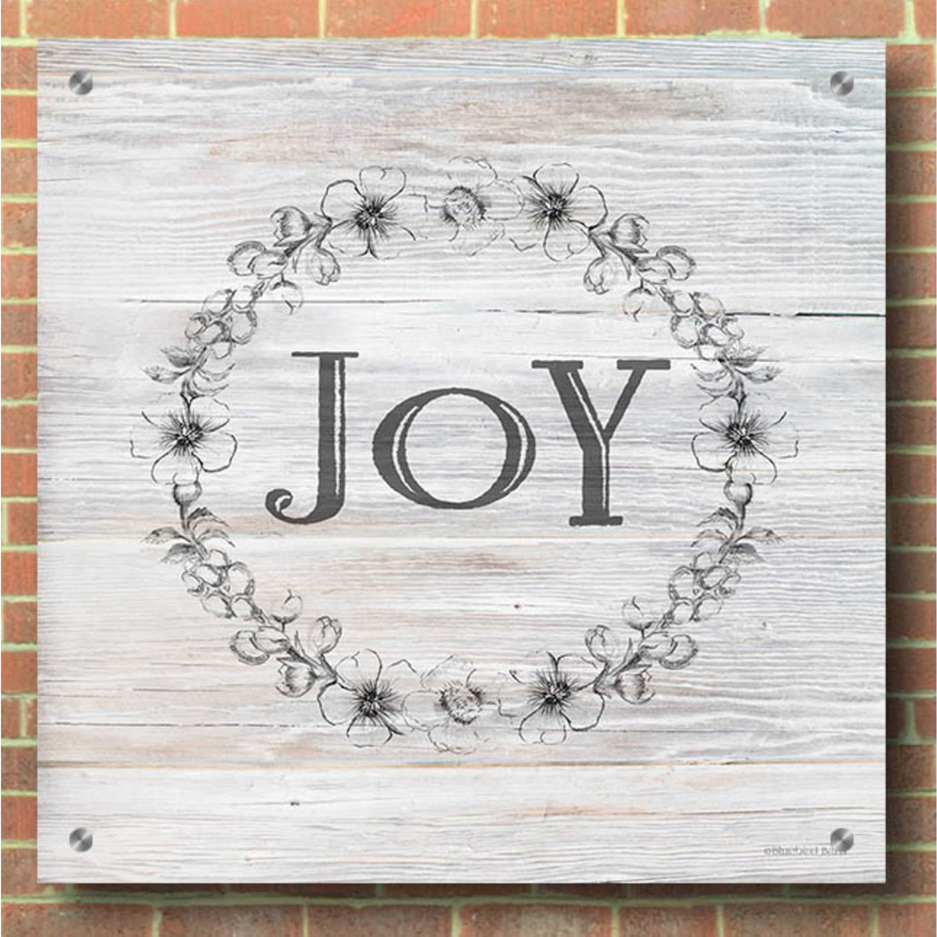 Epic Art 'Joy II' by Bluebird Barn, Acrylic Glass Wall Art,36x36