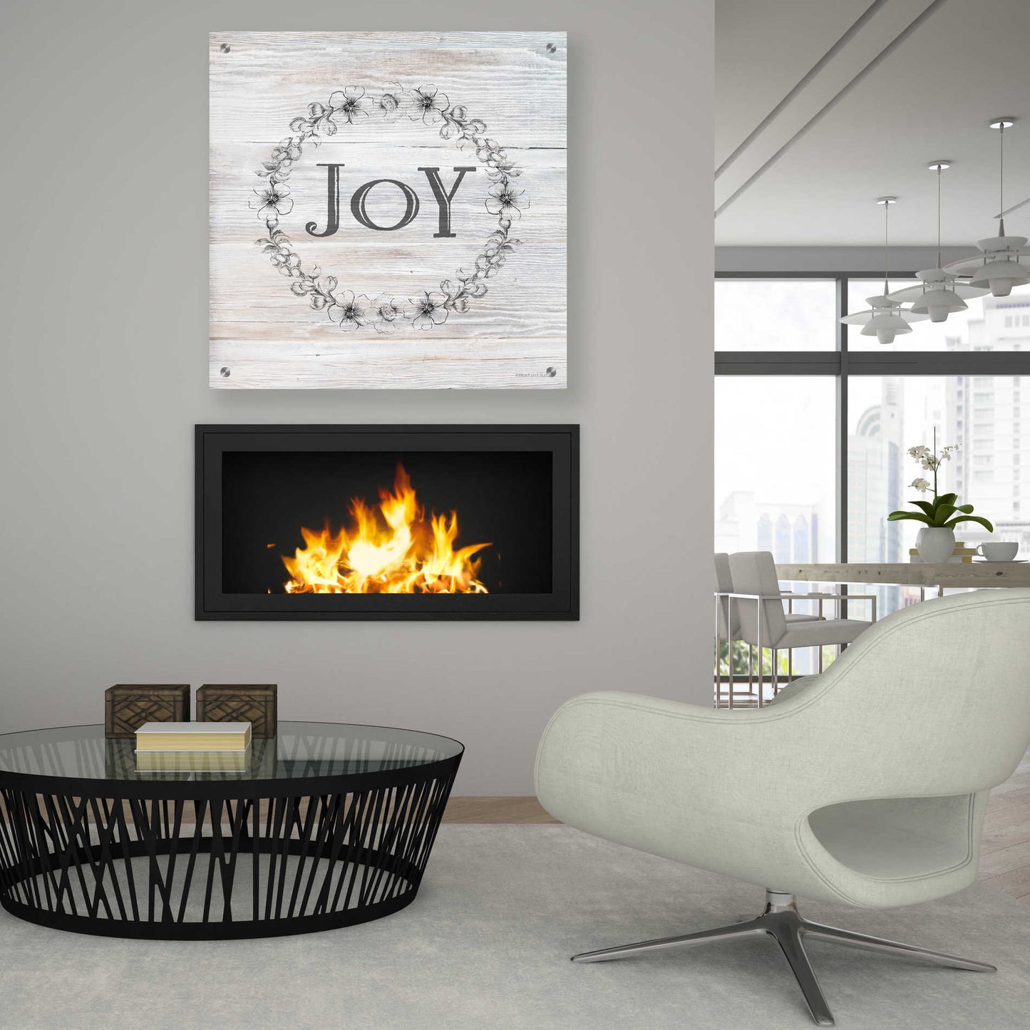 Epic Art 'Joy II' by Bluebird Barn, Acrylic Glass Wall Art,36x36