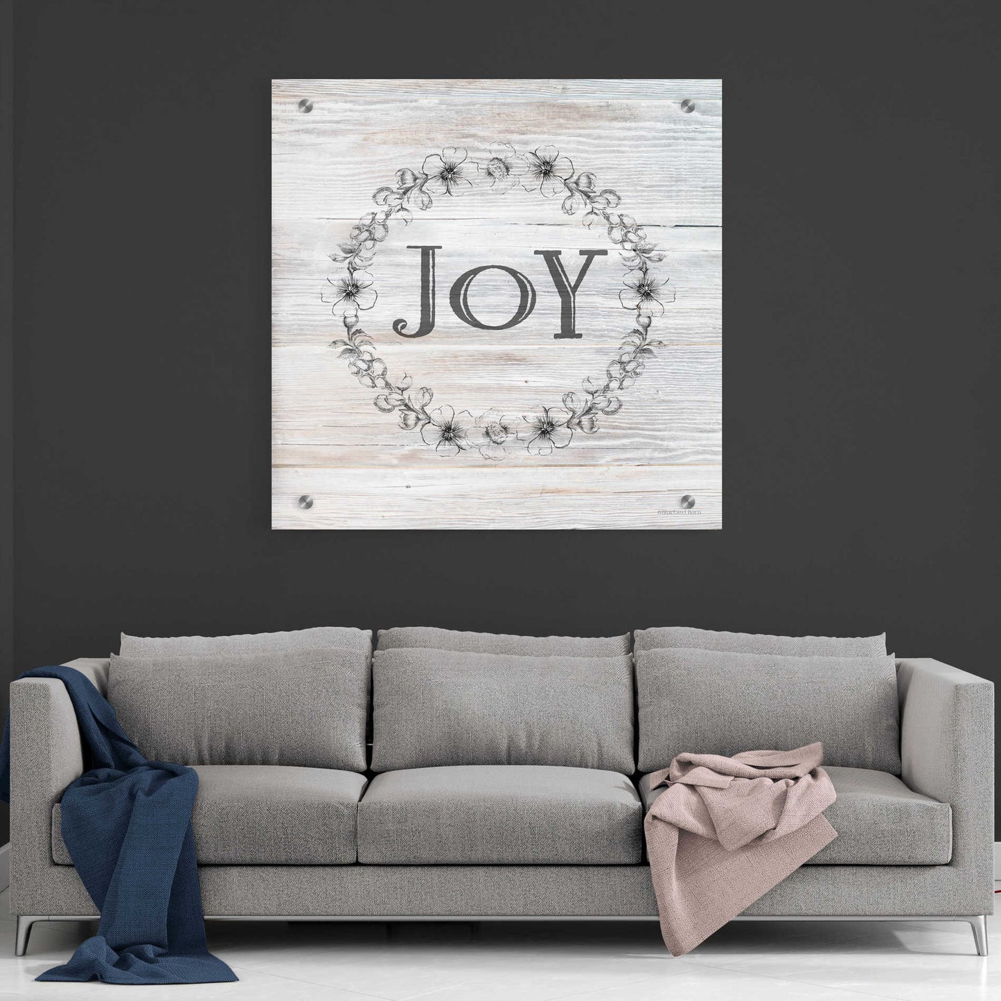 Epic Art 'Joy II' by Bluebird Barn, Acrylic Glass Wall Art,36x36