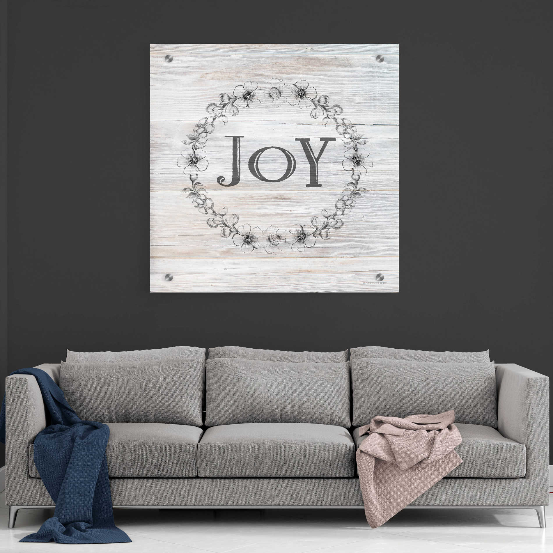 Epic Art 'Joy II' by Bluebird Barn, Acrylic Glass Wall Art,36x36