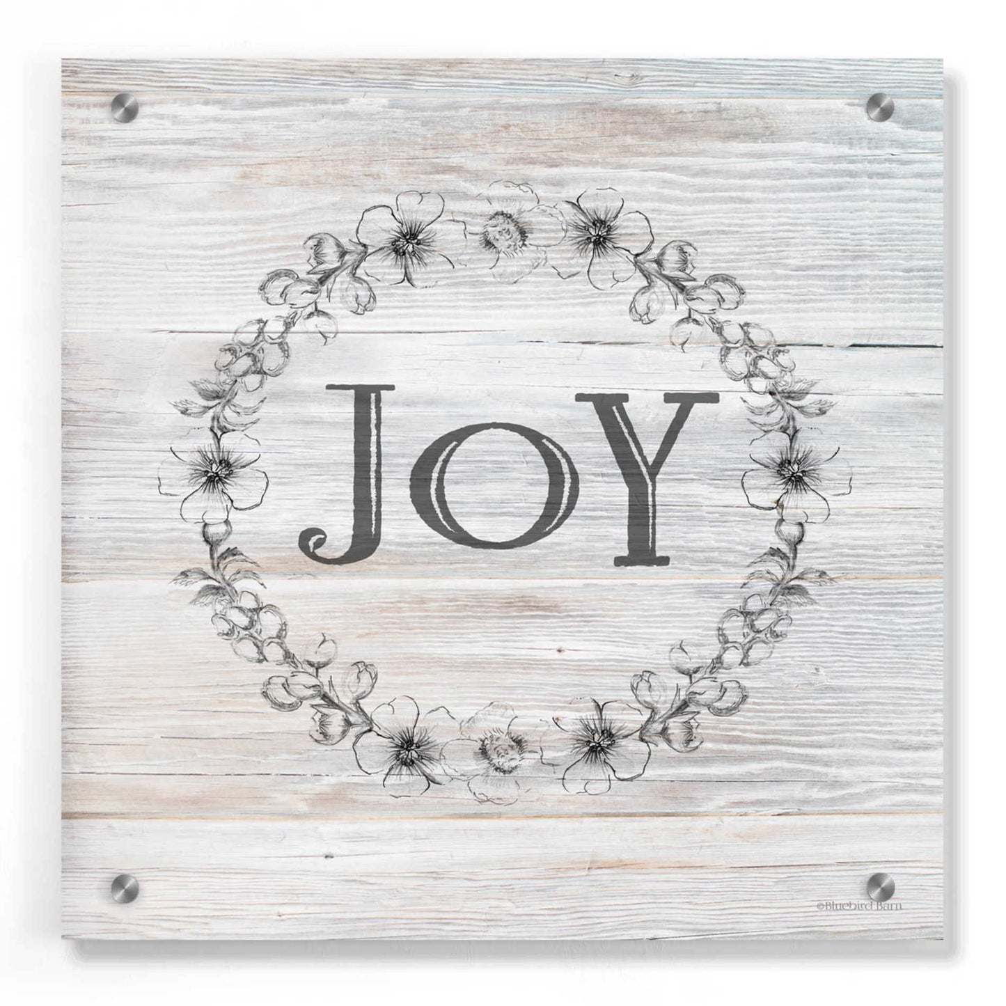 Epic Art 'Joy II' by Bluebird Barn, Acrylic Glass Wall Art,36x36