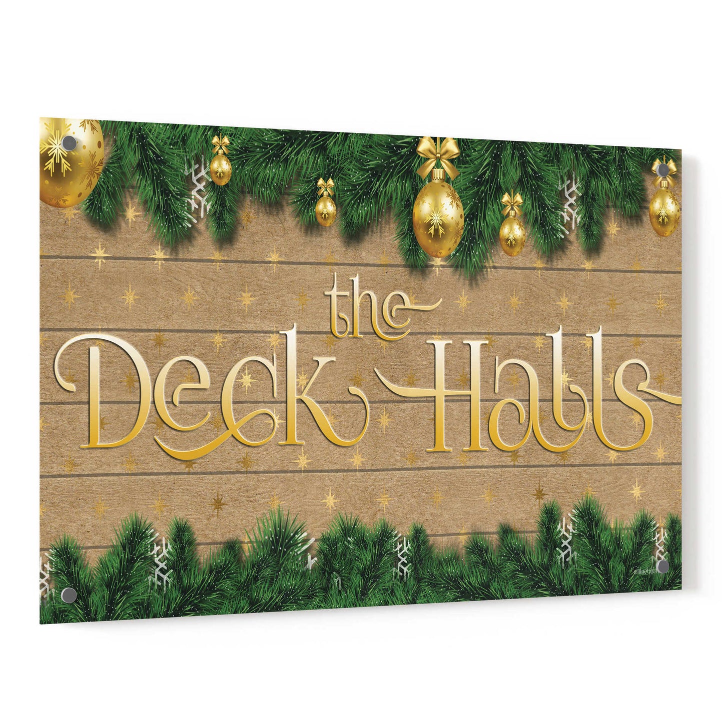 Epic Art 'Deck the Halls' by Bluebird Barn, Acrylic Glass Wall Art,36x24