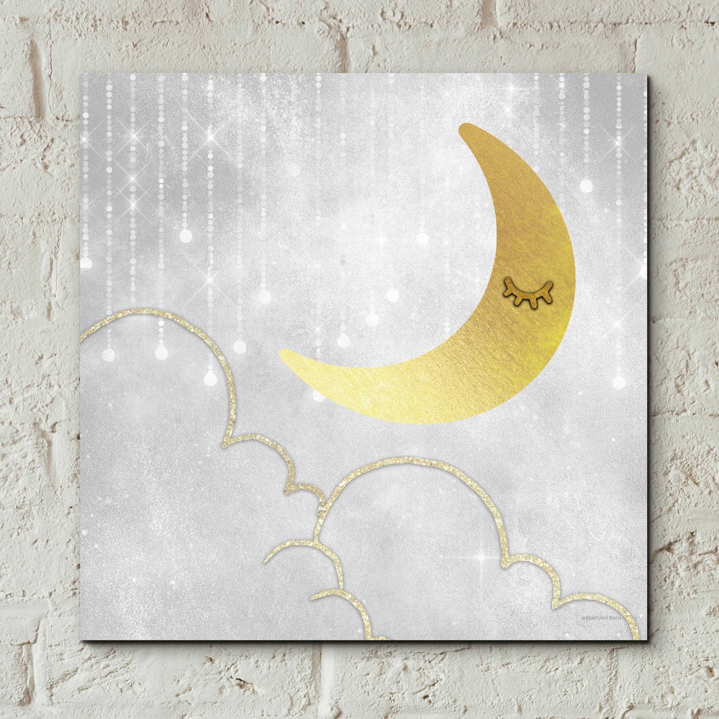 Epic Art 'Gold Moon' by Bluebird Barn, Acrylic Glass Wall Art,12x12