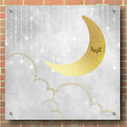 Epic Art 'Gold Moon' by Bluebird Barn, Acrylic Glass Wall Art,36x36