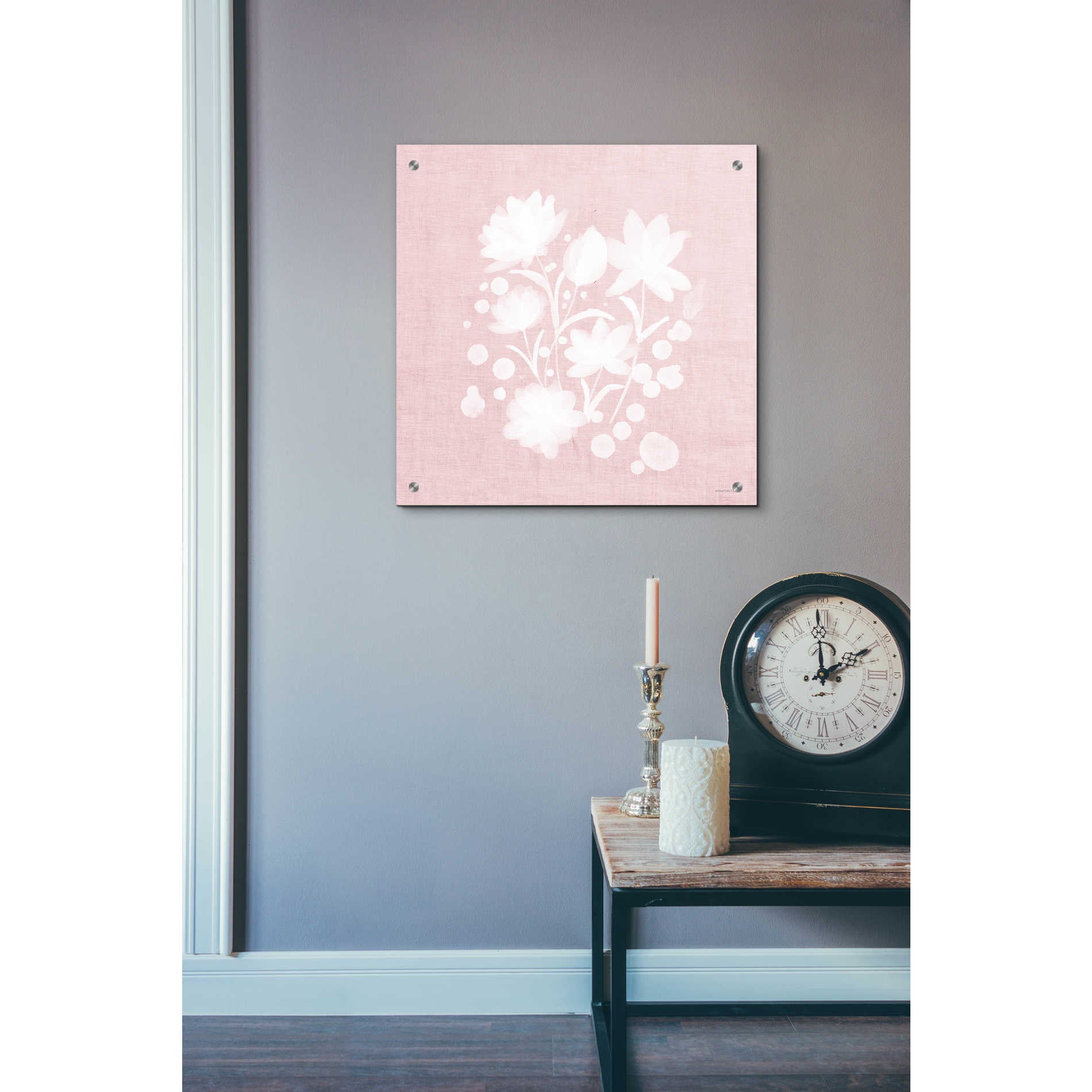 Epic Art 'Pink Flower Bunch I' by Bluebird Barn, Acrylic Glass Wall Art,24x24