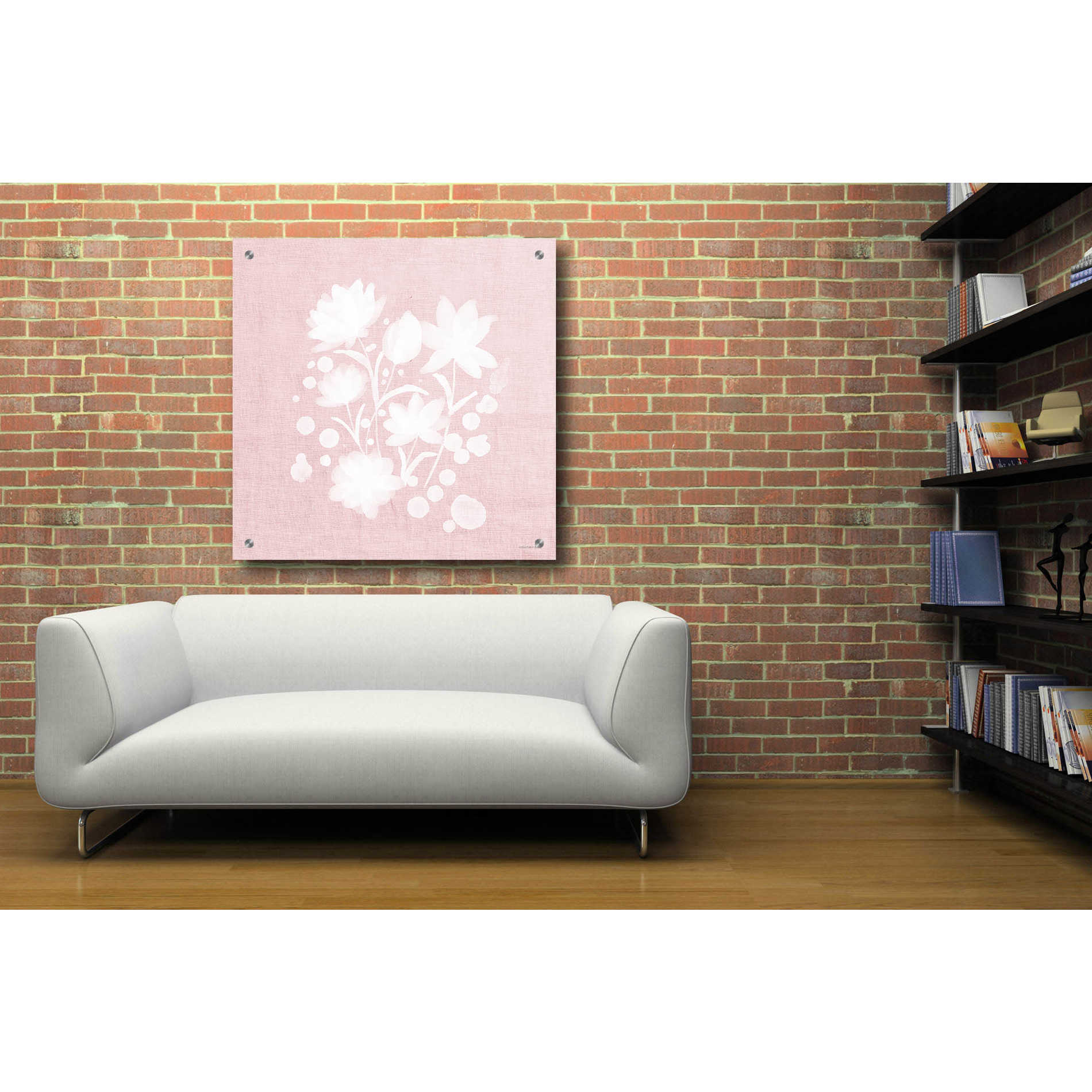 Epic Art 'Pink Flower Bunch I' by Bluebird Barn, Acrylic Glass Wall Art,36x36