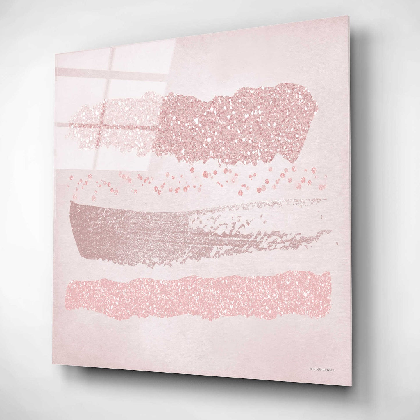 Epic Art 'Pink Glitter I' by Bluebird Barn, Acrylic Glass Wall Art,12x12