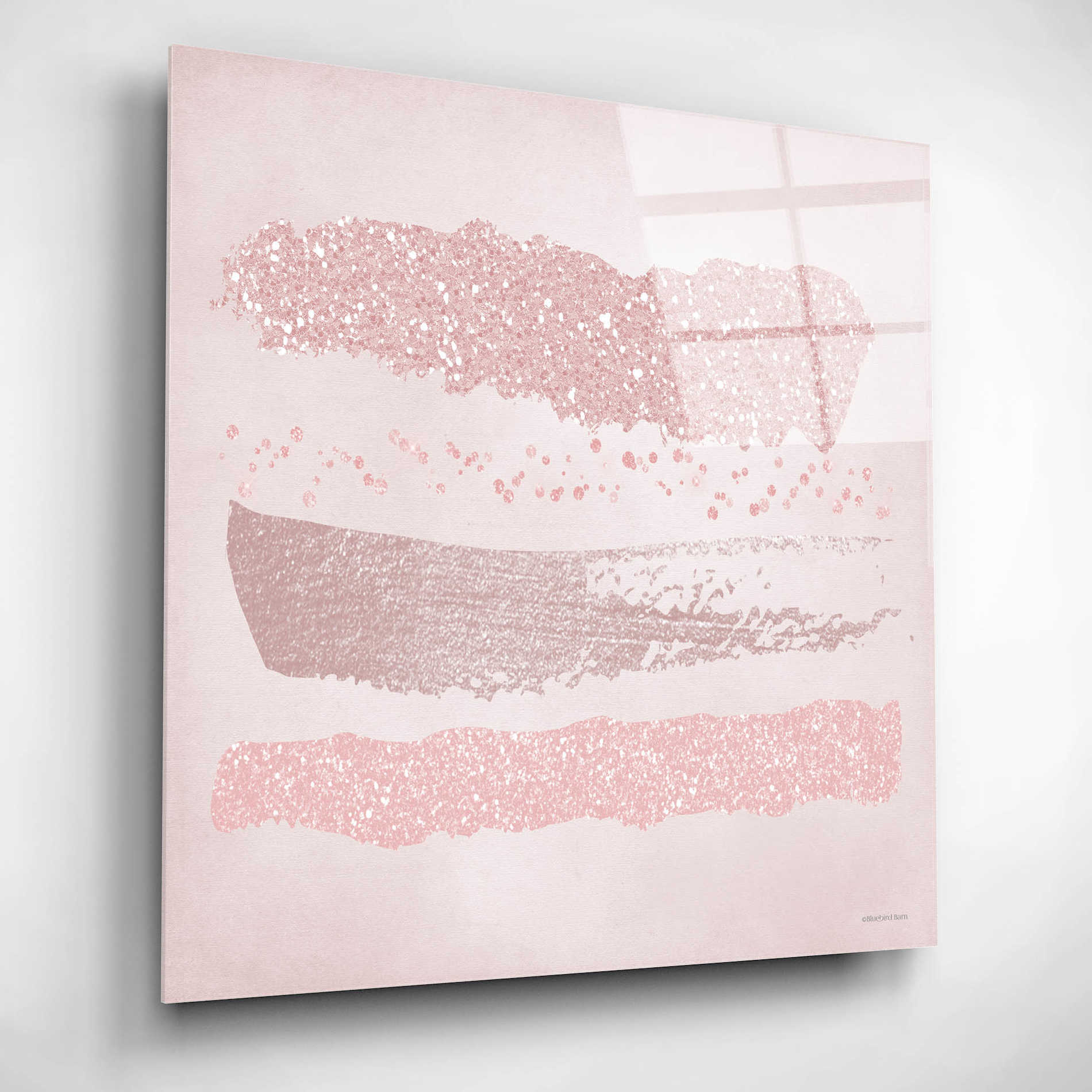 Epic Art 'Pink Glitter I' by Bluebird Barn, Acrylic Glass Wall Art,12x12