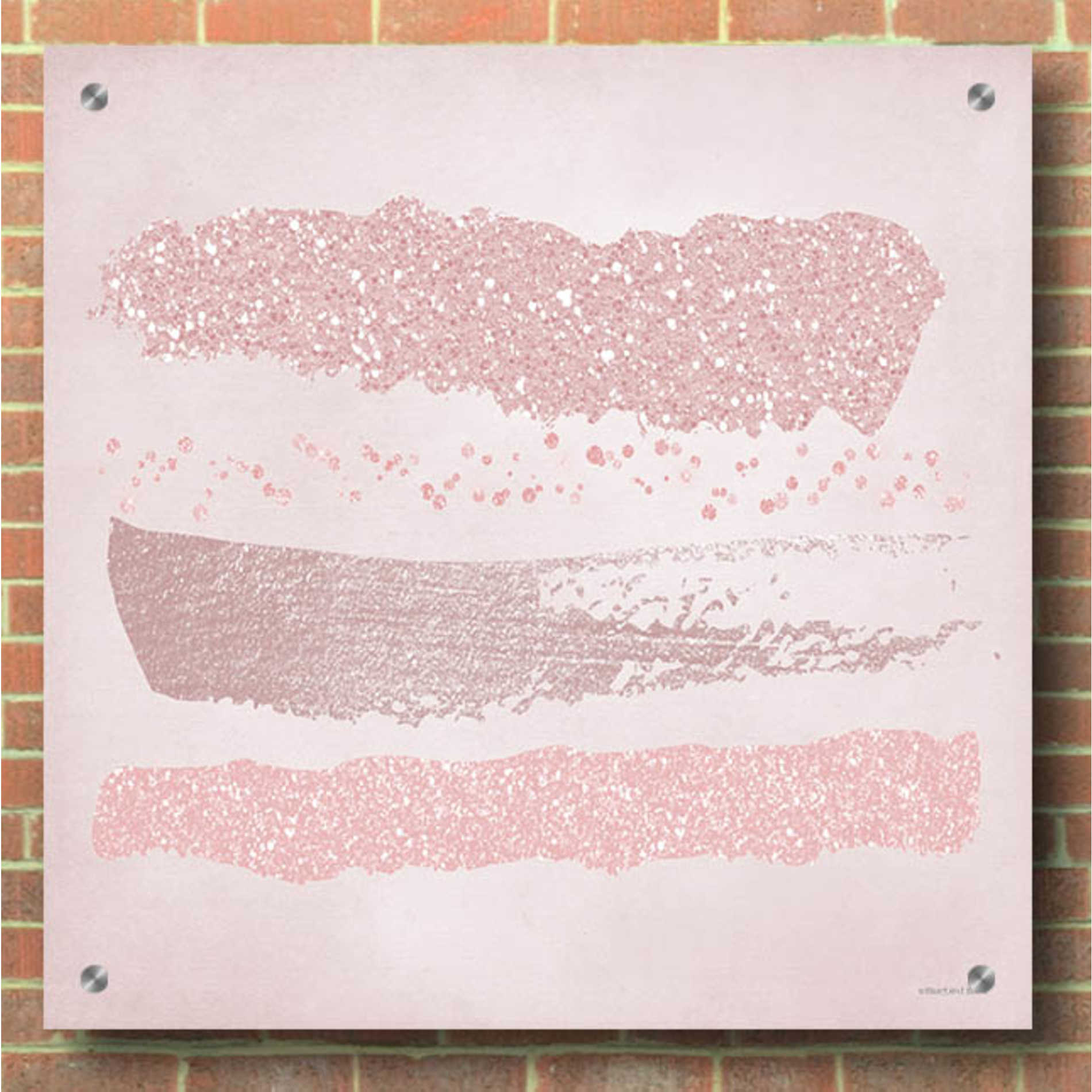 Epic Art 'Pink Glitter I' by Bluebird Barn, Acrylic Glass Wall Art,36x36