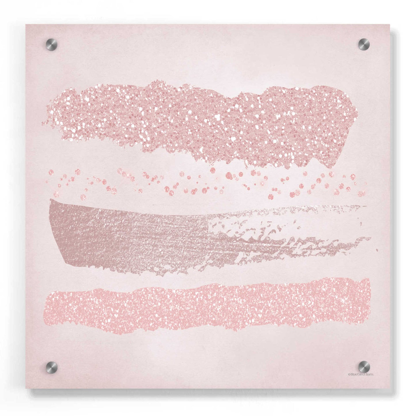 Epic Art 'Pink Glitter I' by Bluebird Barn, Acrylic Glass Wall Art,36x36