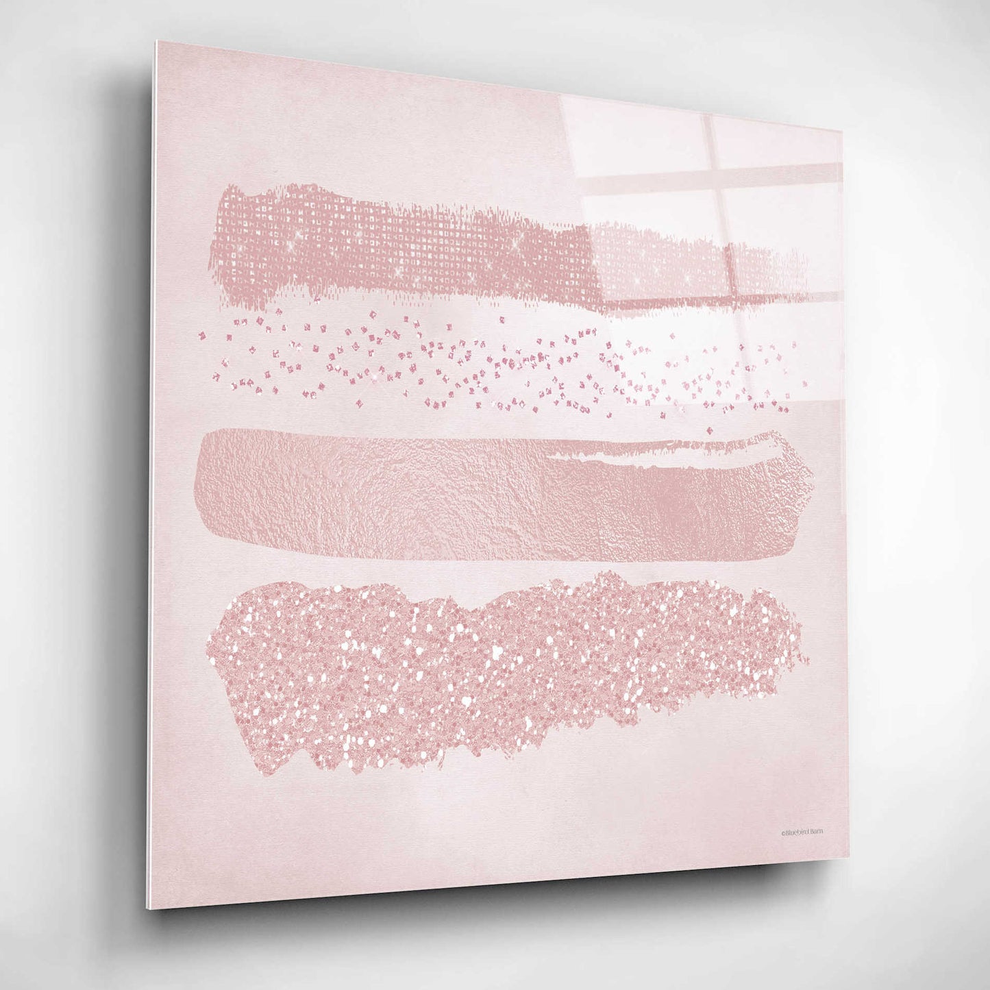 Epic Art 'Pink Glitter II' by Bluebird Barn, Acrylic Glass Wall Art,12x12