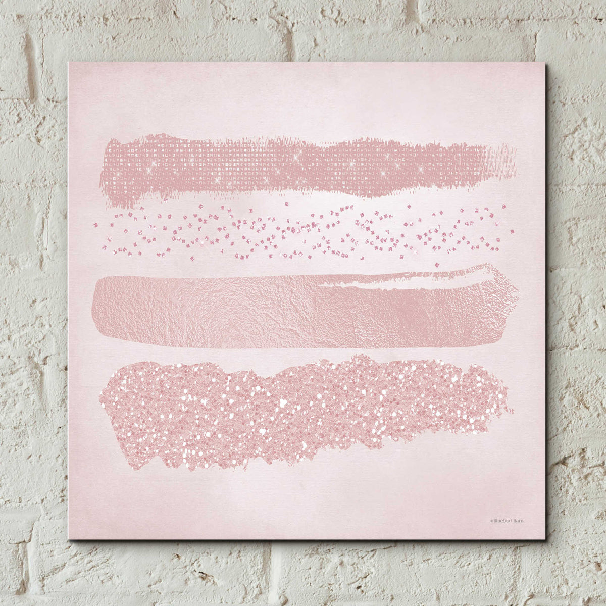 Epic Art 'Pink Glitter II' by Bluebird Barn, Acrylic Glass Wall Art,12x12
