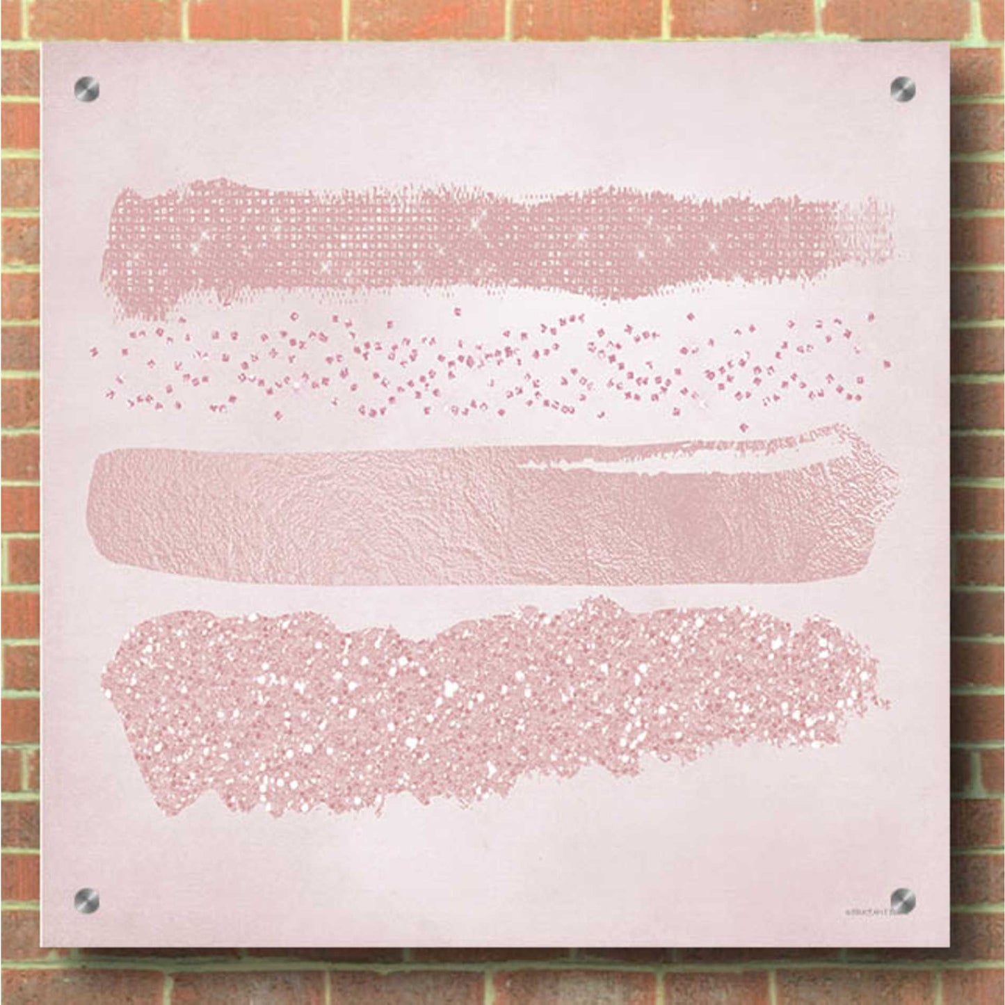 Epic Art 'Pink Glitter II' by Bluebird Barn, Acrylic Glass Wall Art,36x36