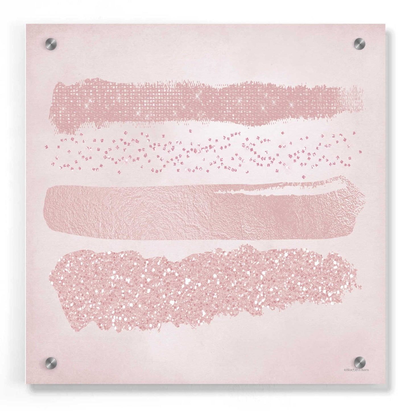 Epic Art 'Pink Glitter II' by Bluebird Barn, Acrylic Glass Wall Art,36x36