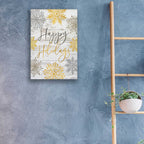 Epic Art 'Happy Holidays Snowflakes' by Cindy Jacobs, Acrylic Glass Wall Art,16x24