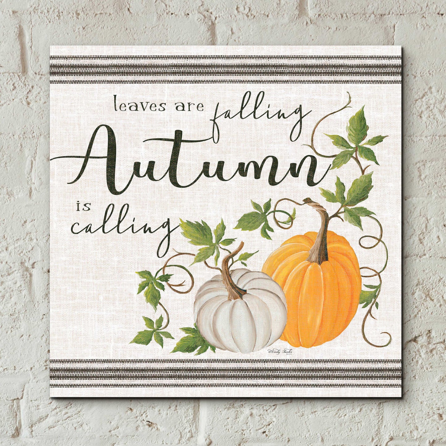 Epic Art 'Autumn is Calling' by Cindy Jacobs, Acrylic Glass Wall Art,12x12