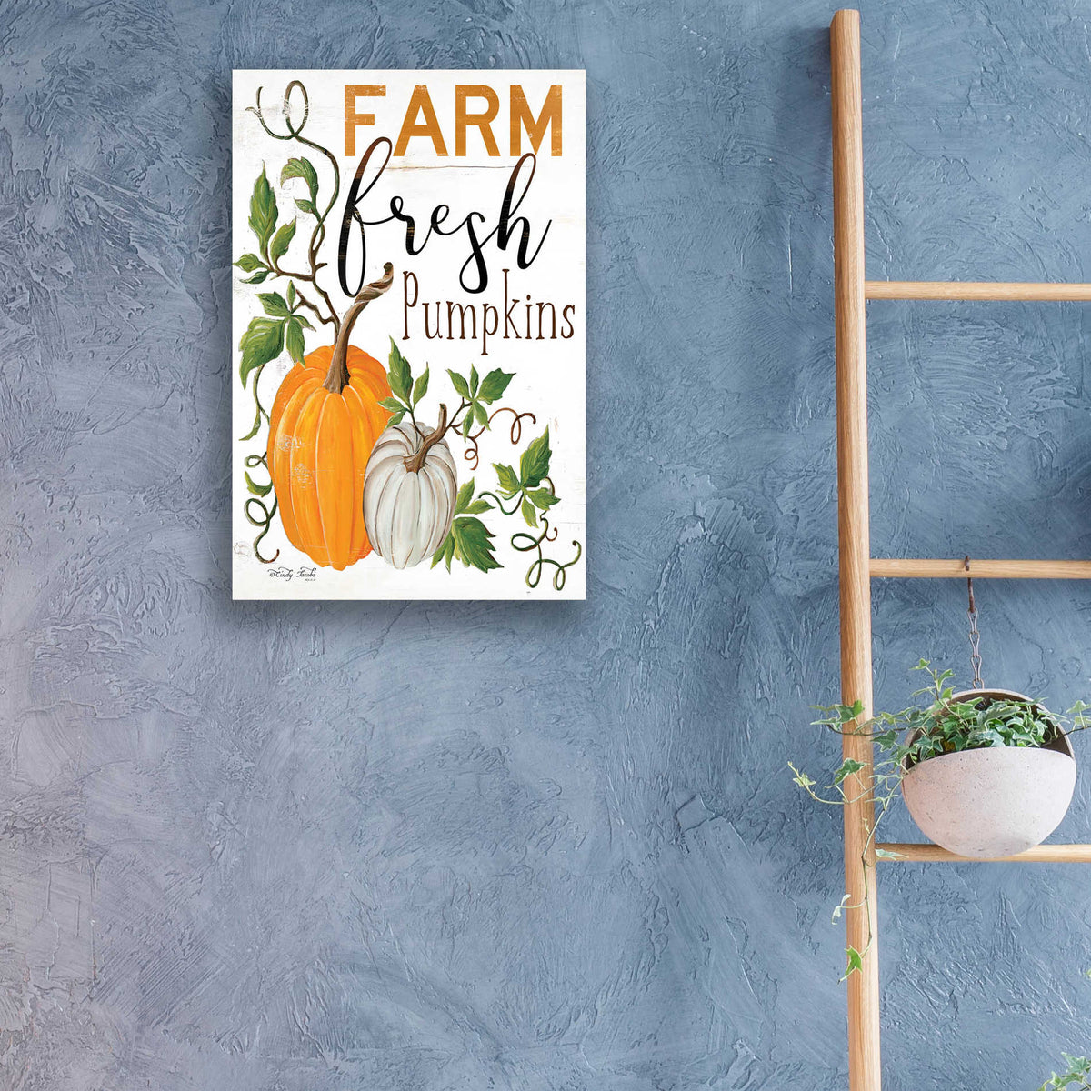 Epic Art 'Farm Fresh Pumpkins' by Cindy Jacobs, Acrylic Glass Wall Art,16x24
