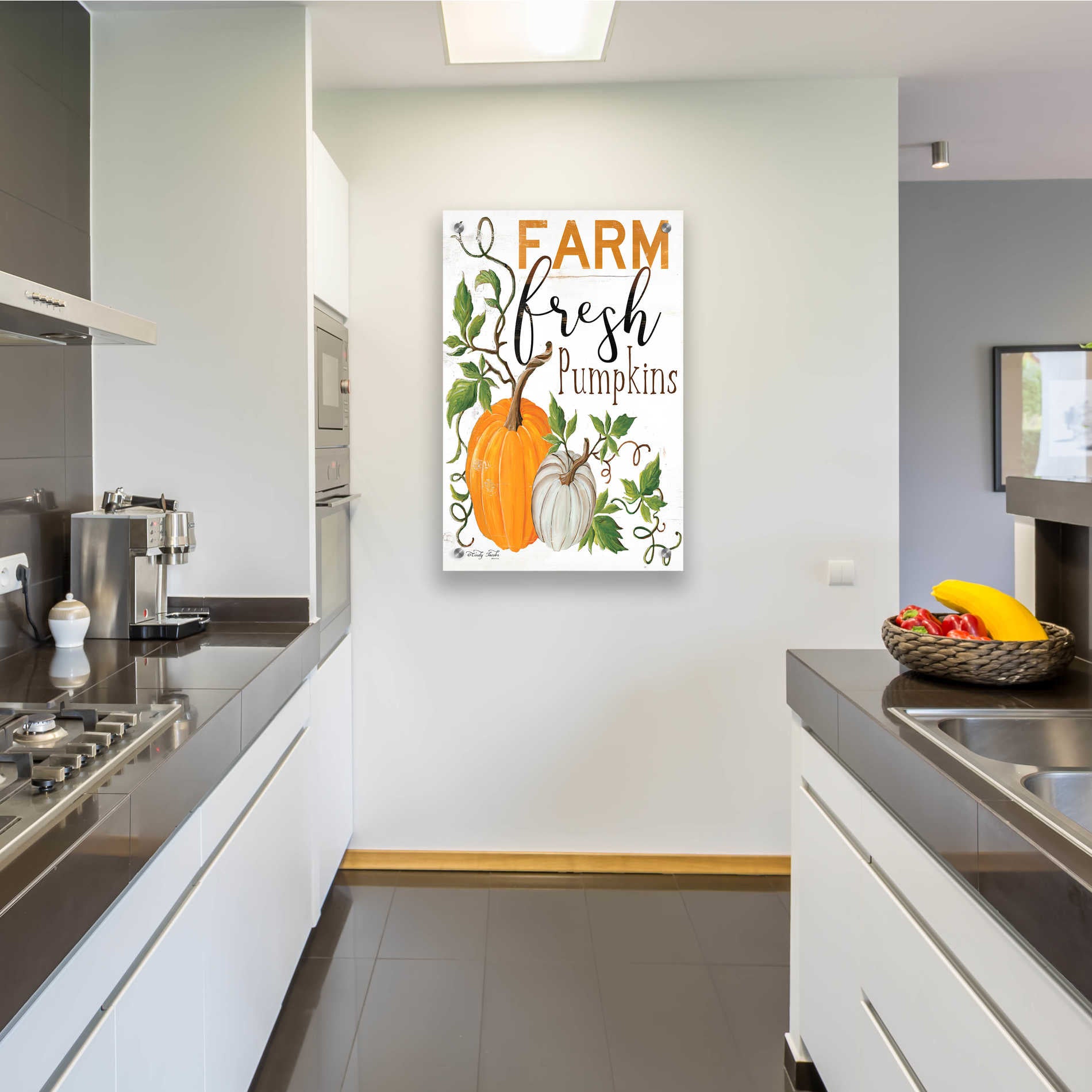 Epic Art 'Farm Fresh Pumpkins' by Cindy Jacobs, Acrylic Glass Wall Art,24x36