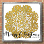 Epic Art 'Merry Christmas Mandala' by Cindy Jacobs, Acrylic Glass Wall Art,36x36