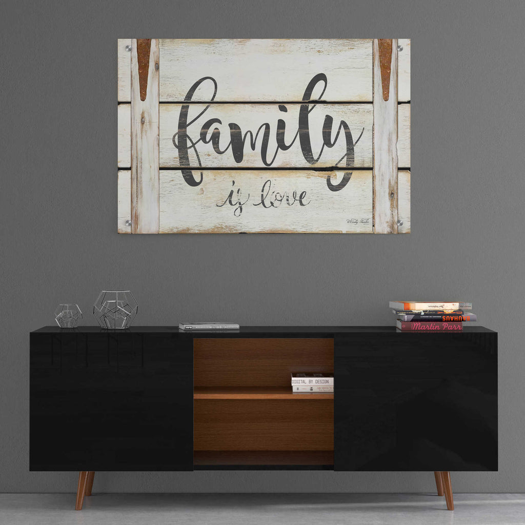Epic Art 'Family is Love II' by Cindy Jacobs, Acrylic Glass Wall Art,36x24