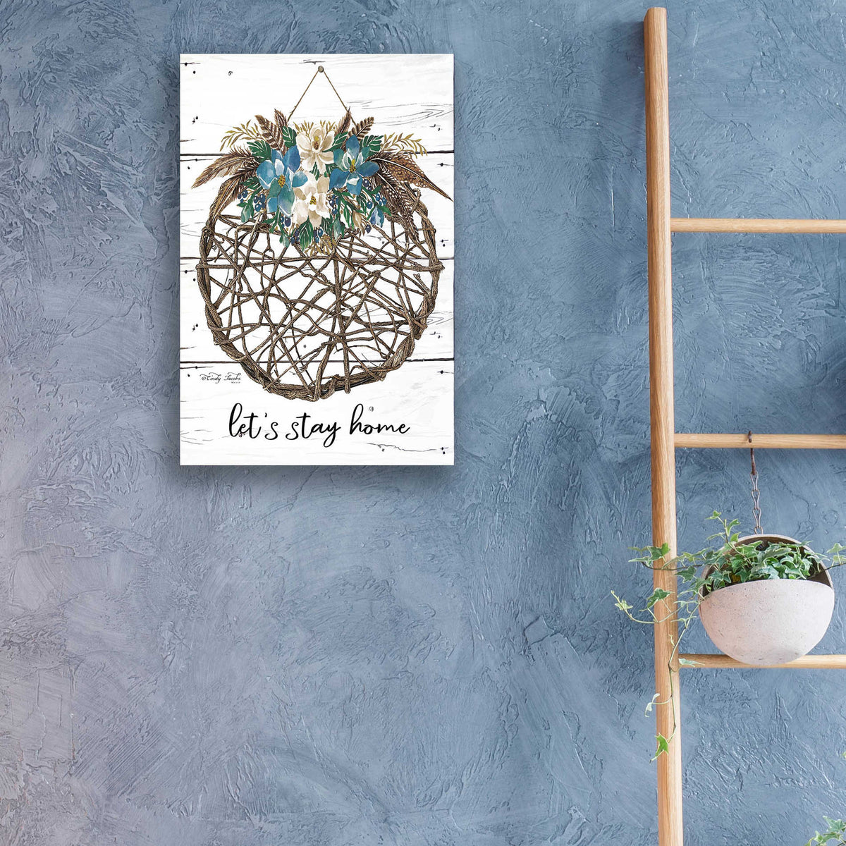 Epic Art 'Let's Stay Home' by Cindy Jacobs, Acrylic Glass Wall Art,16x24