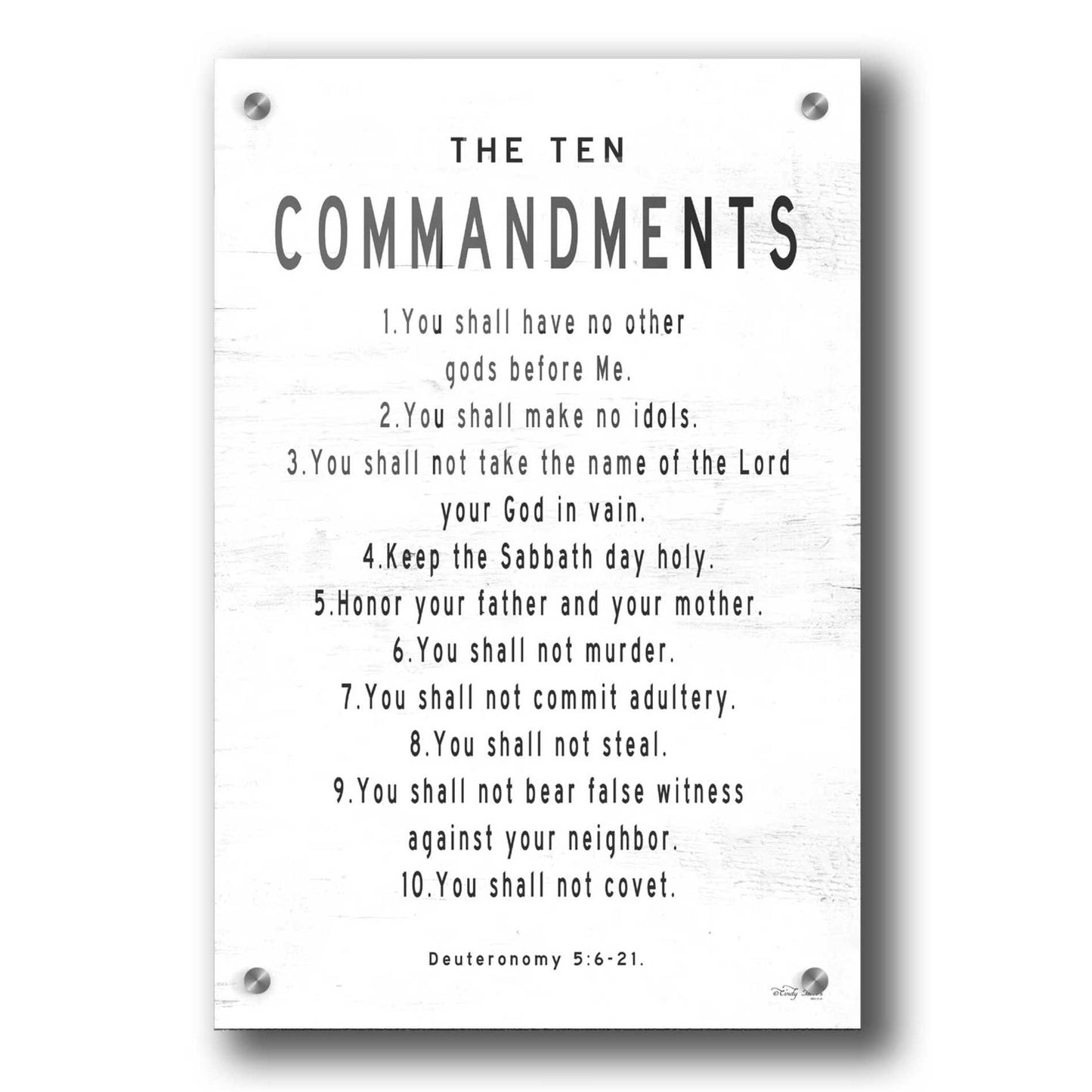 Epic Art 'The Ten Commandments' by Cindy Jacobs, Acrylic Glass Wall Art,24x36