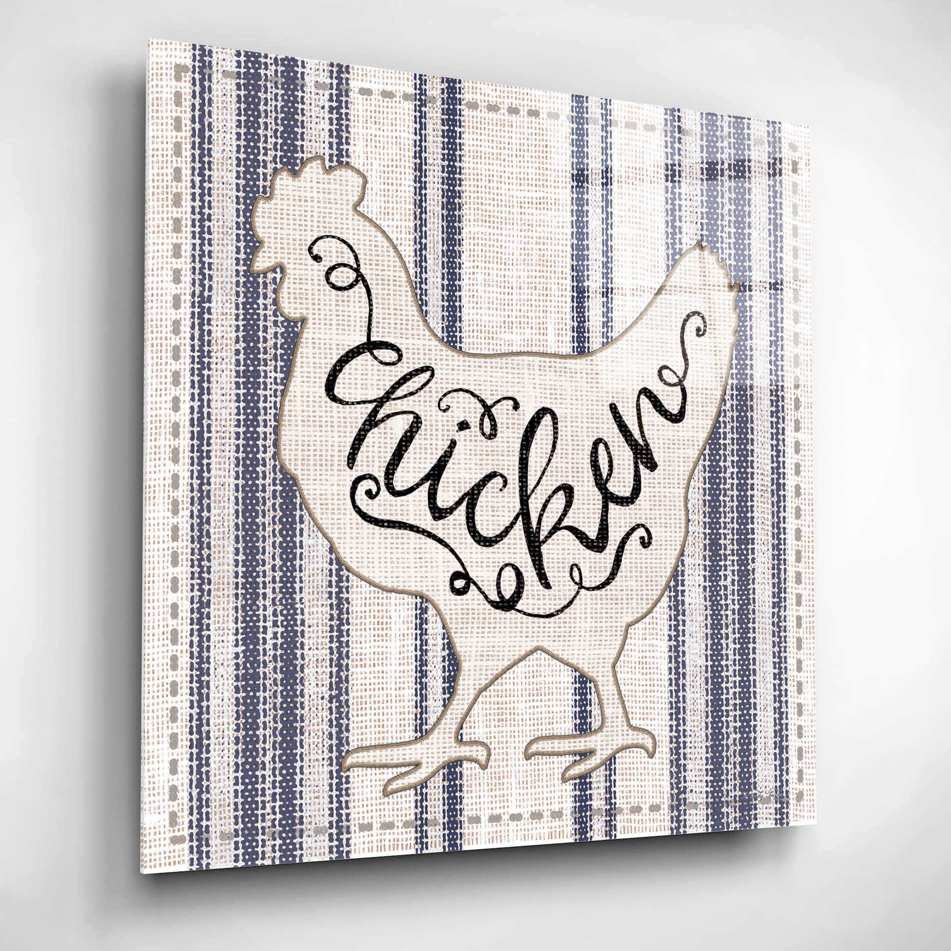 Epic Art 'Chicken' by Cindy Jacobs, Acrylic Glass Wall Art,12x12