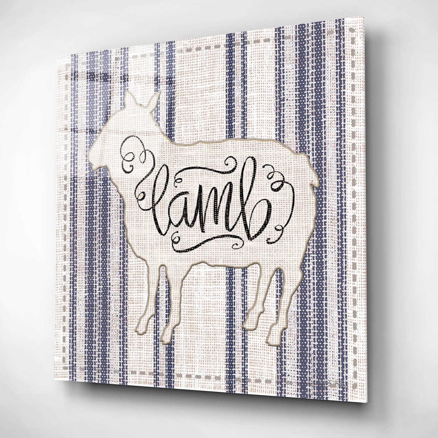 Epic Art 'Lamb' by Cindy Jacobs, Acrylic Glass Wall Art,12x12