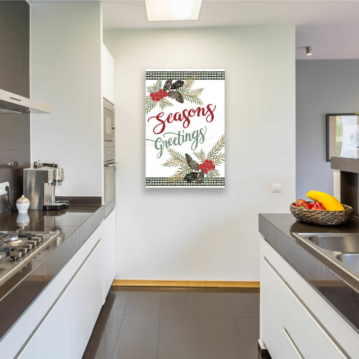 Epic Art 'Pinecone Seasons Greetings' by Cindy Jacobs, Acrylic Glass Wall Art,24x36
