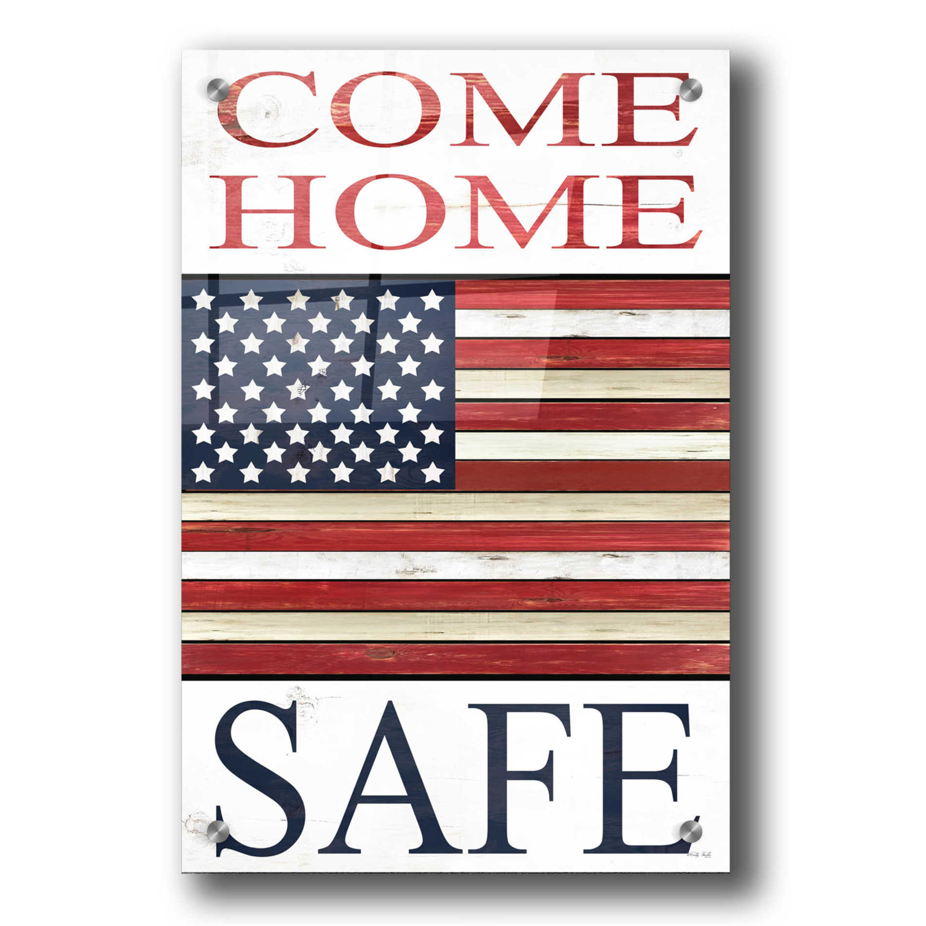Epic Art 'Come Home Safe Patriot' by Cindy Jacobs, Acrylic Glass Wall Art,24x36