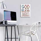 Epic Art 'God Bless America' by Cindy Jacobs, Acrylic Glass Wall Art,12x16