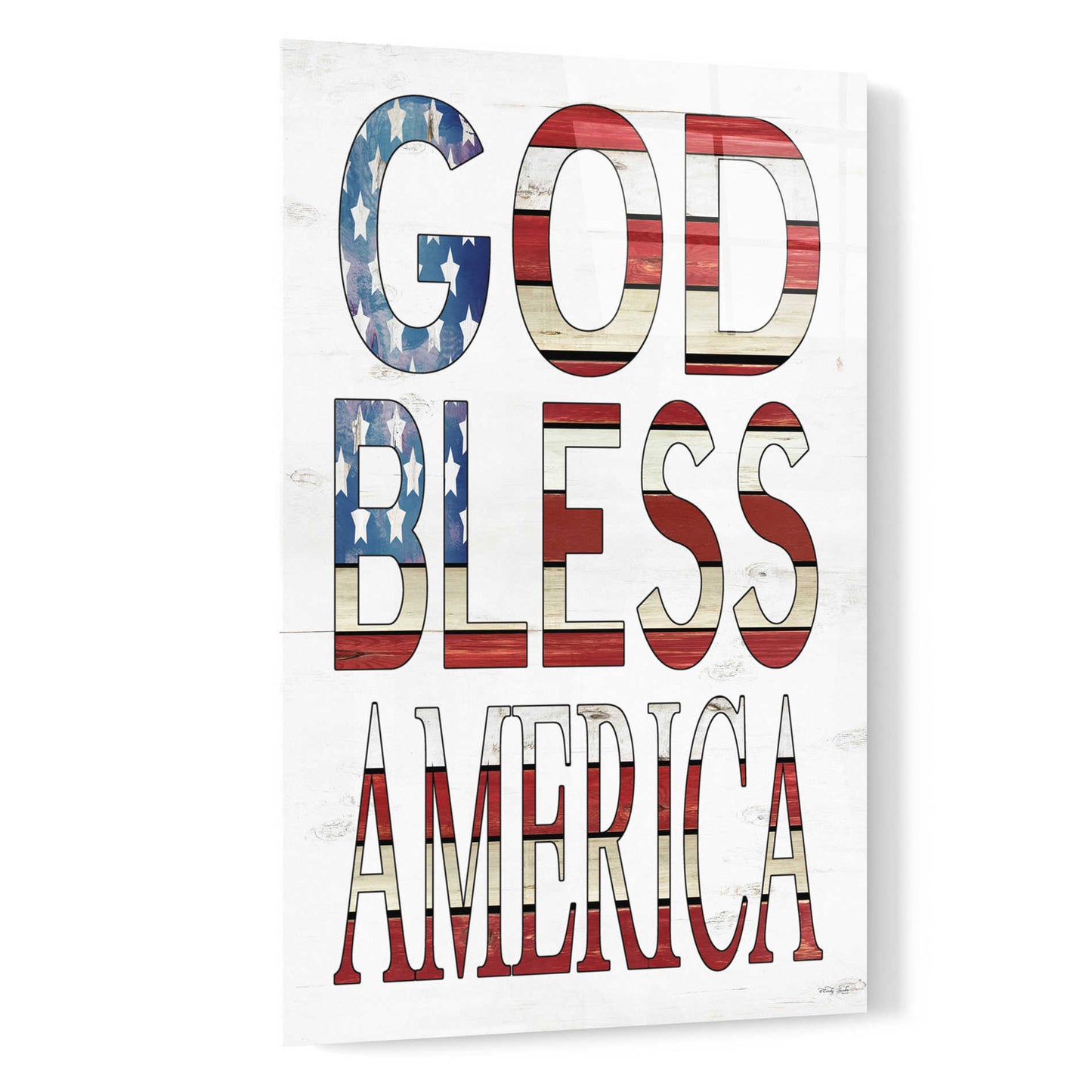Epic Art 'God Bless America' by Cindy Jacobs, Acrylic Glass Wall Art,16x24