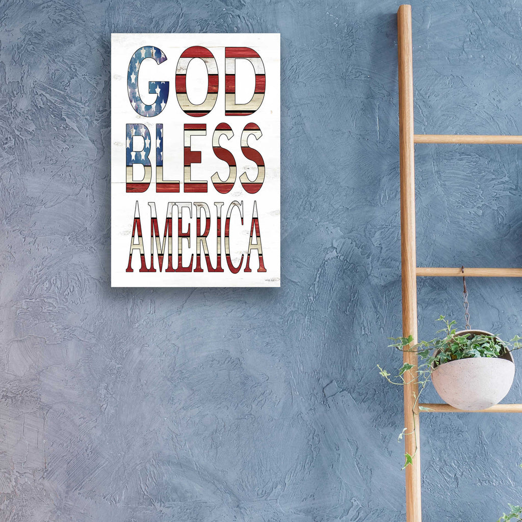 Epic Art 'God Bless America' by Cindy Jacobs, Acrylic Glass Wall Art,16x24