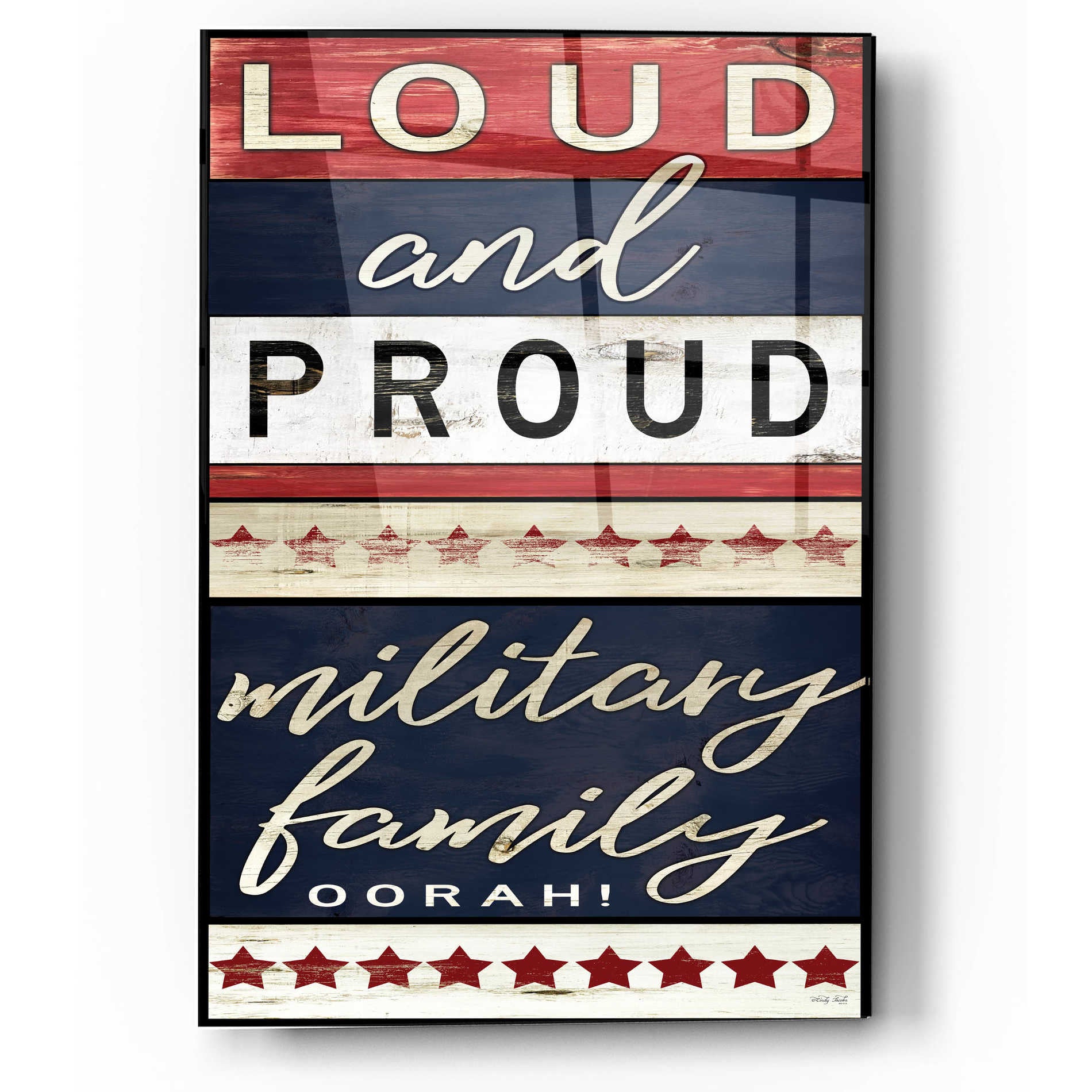 Epic Art 'Loud and Proud' by Cindy Jacobs, Acrylic Glass Wall Art,12x16