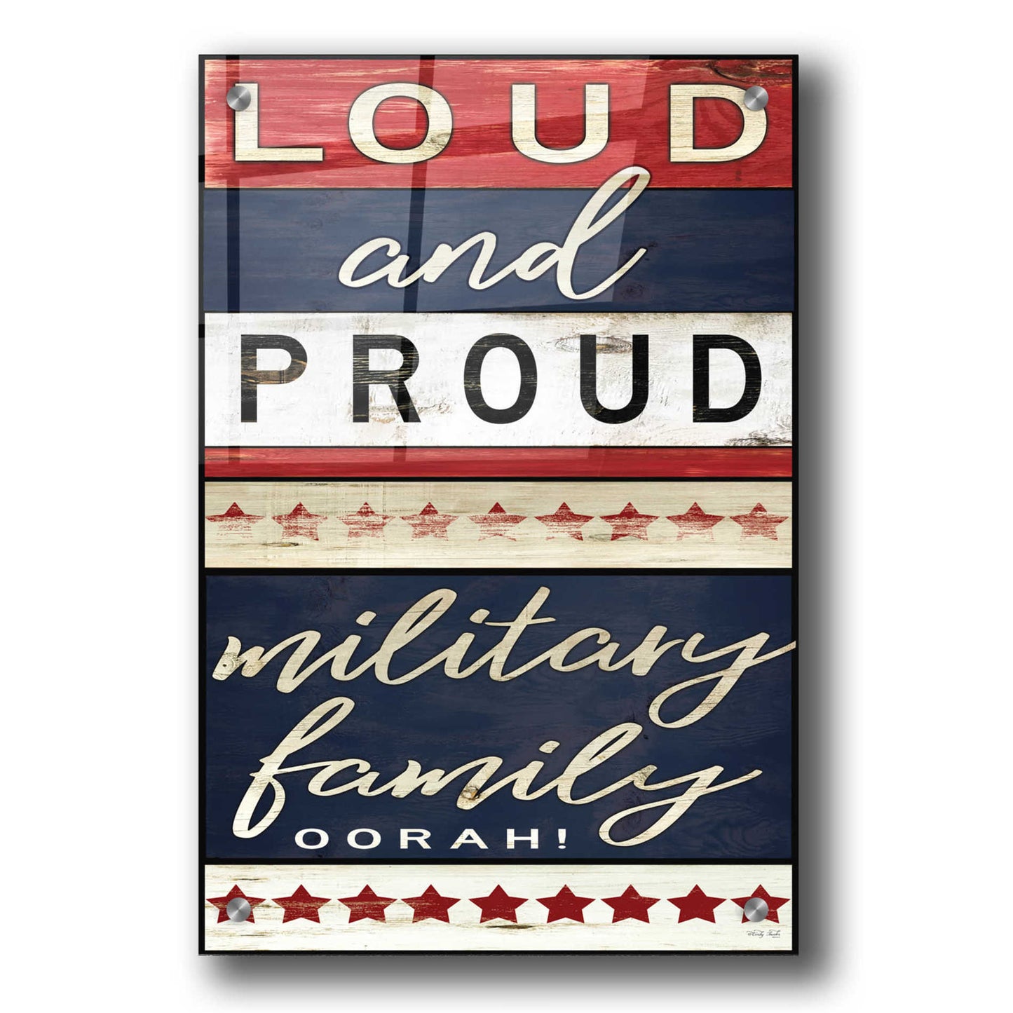 Epic Art 'Loud and Proud' by Cindy Jacobs, Acrylic Glass Wall Art,24x36