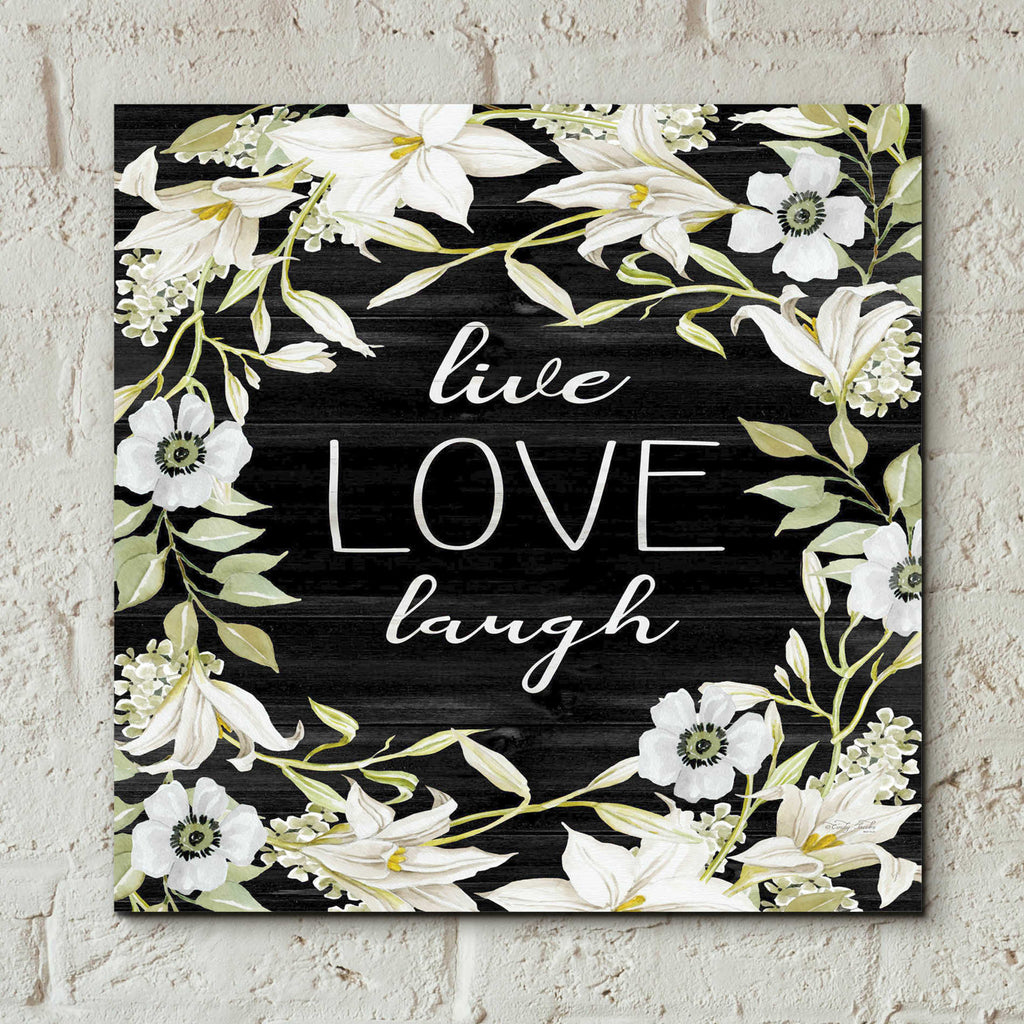Epic Art 'Live, Love, Laugh' by Cindy Jacobs, Acrylic Glass Wall Art,12x12